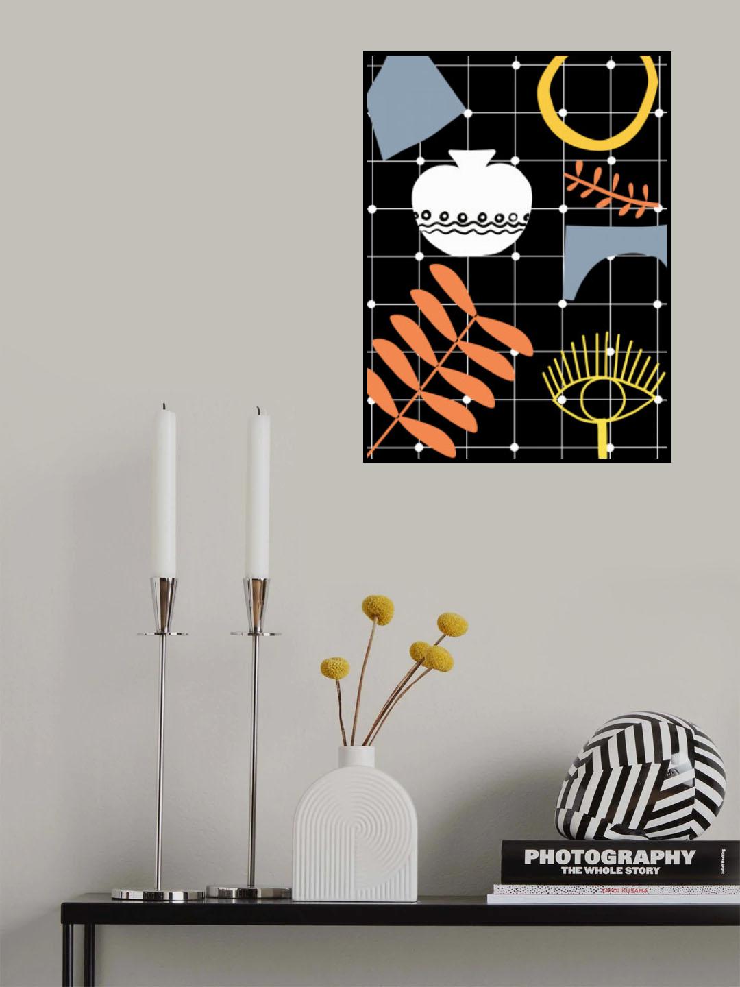 Still Life On Checkered Table Poster och Canvastavla