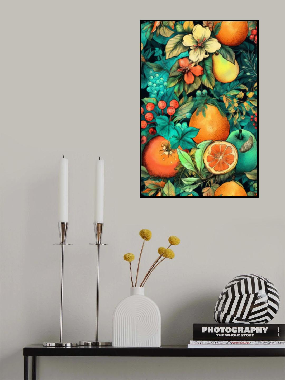 Flowers and fruits 5 Poster och Canvastavla