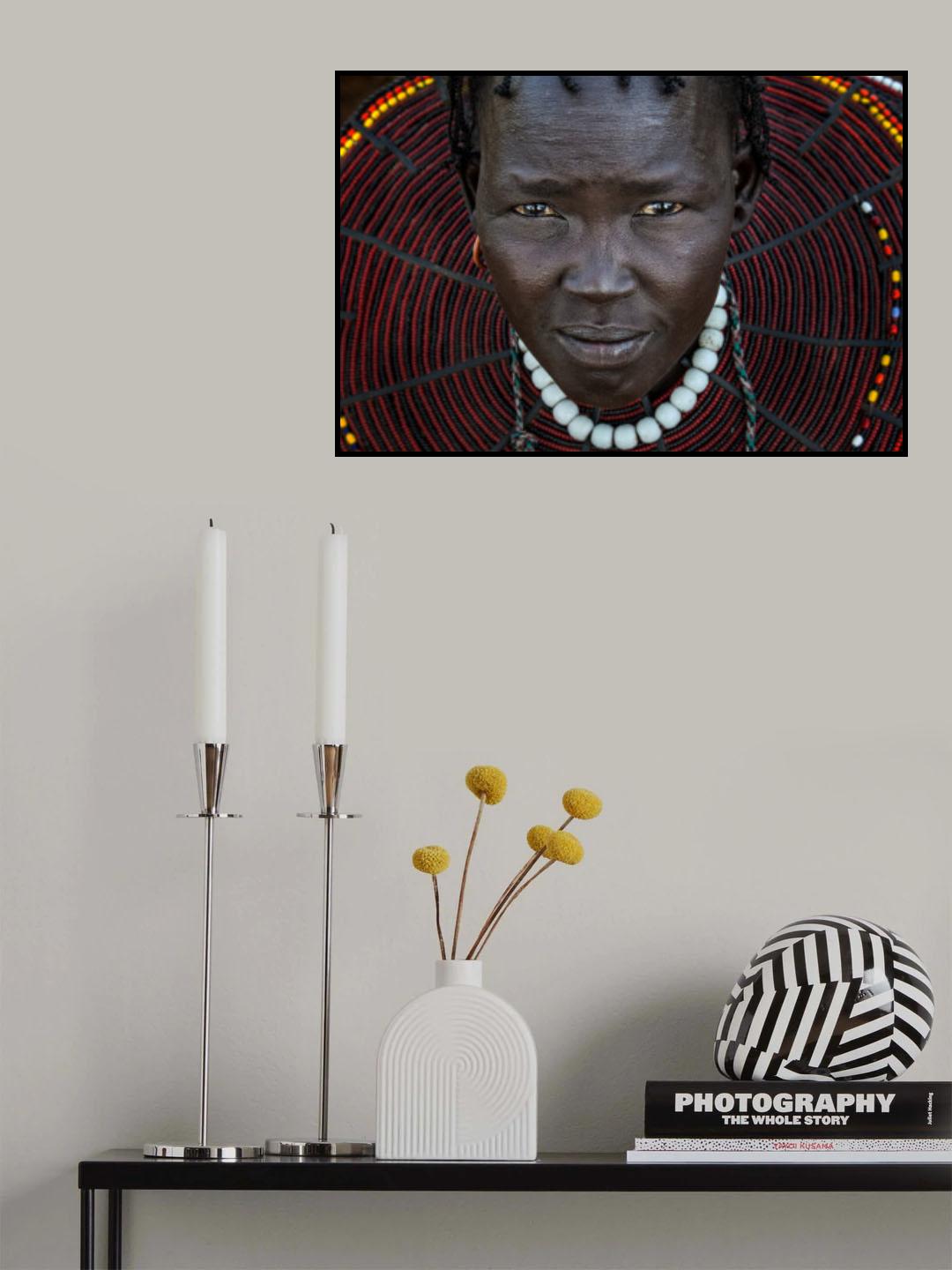 Pokot tribe woman - Kenya Poster och Canvastavla