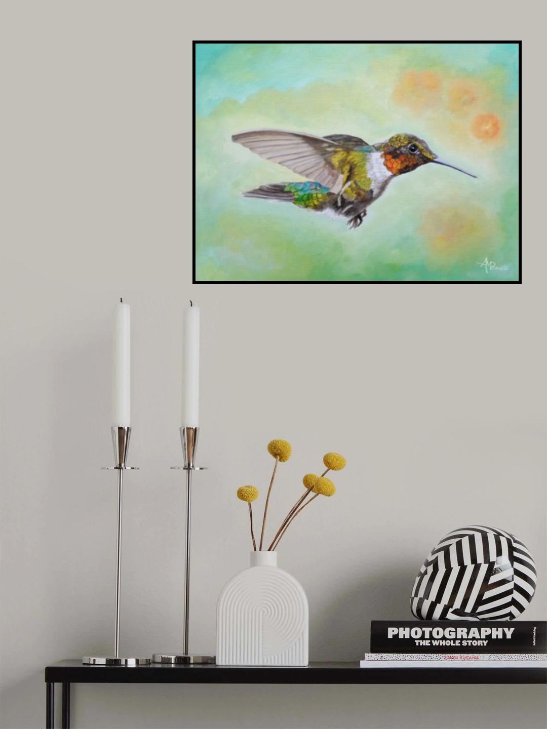 Motley Flying Hummer Poster och Canvastavla