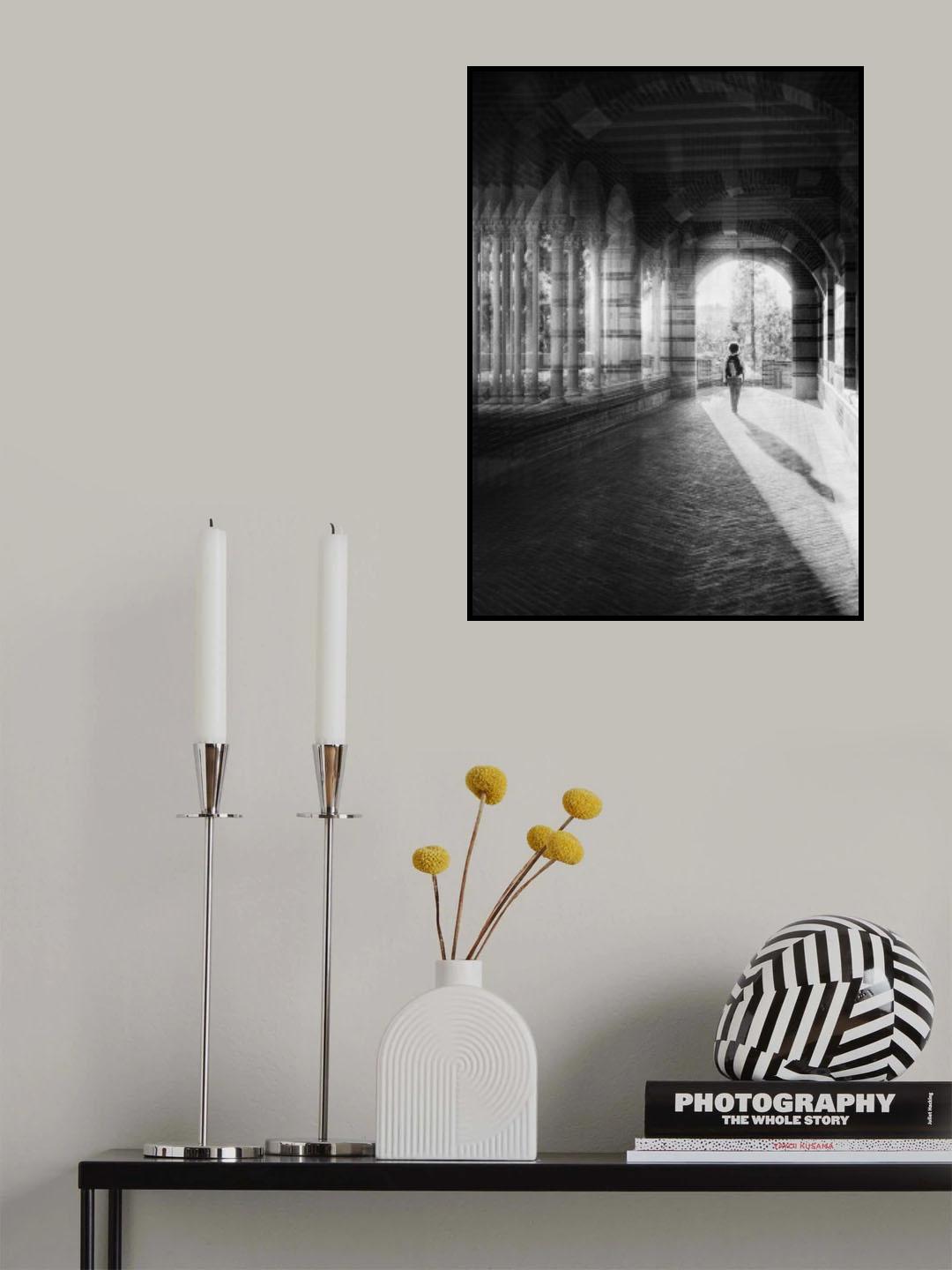 Walking at Sunset Poster och Canvastavla