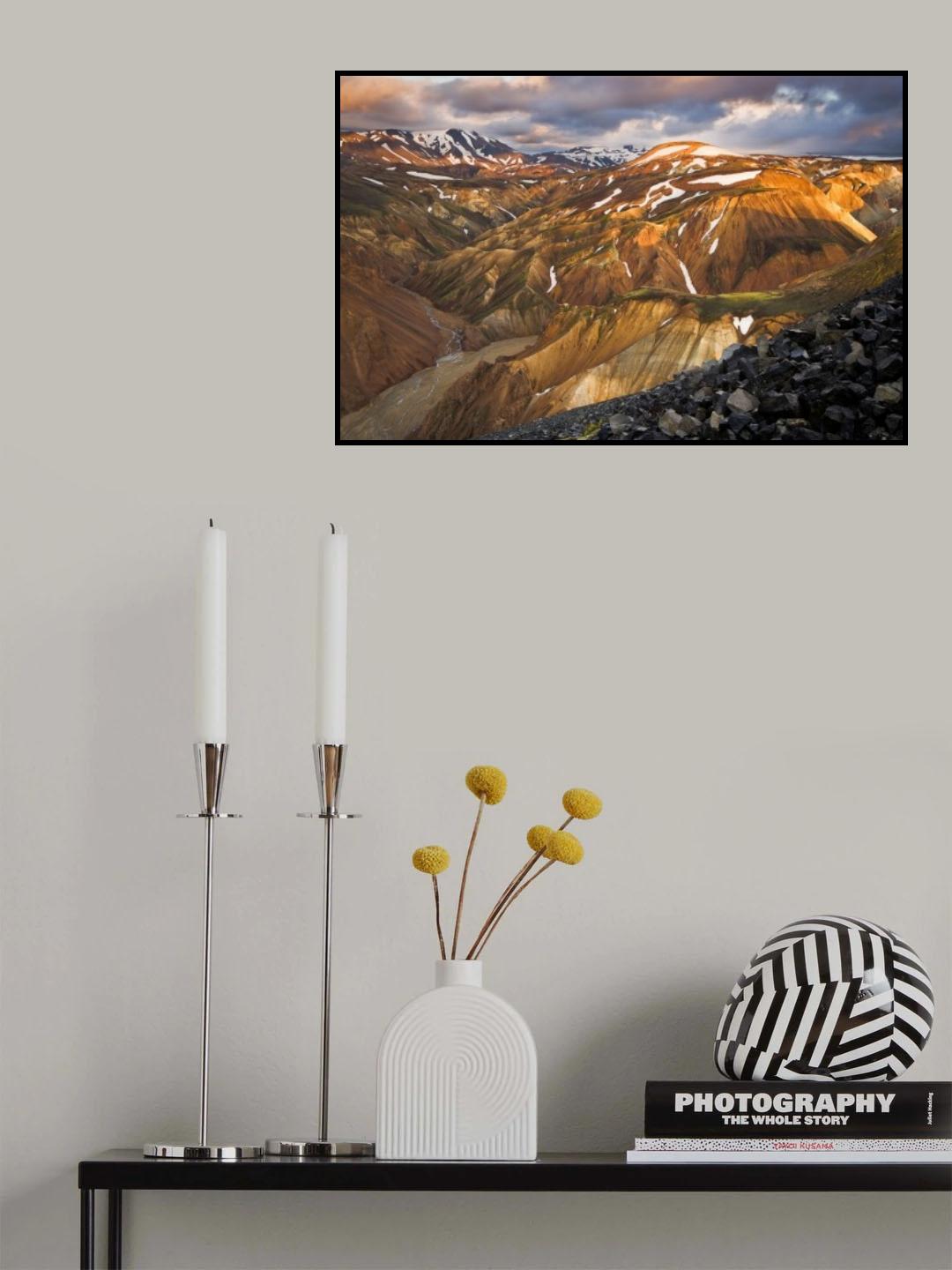 Landmannalaugar Sunset Poster och Canvastavla