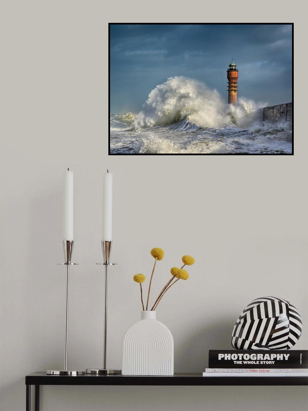 La puissance des vagues Poster och Canvastavla