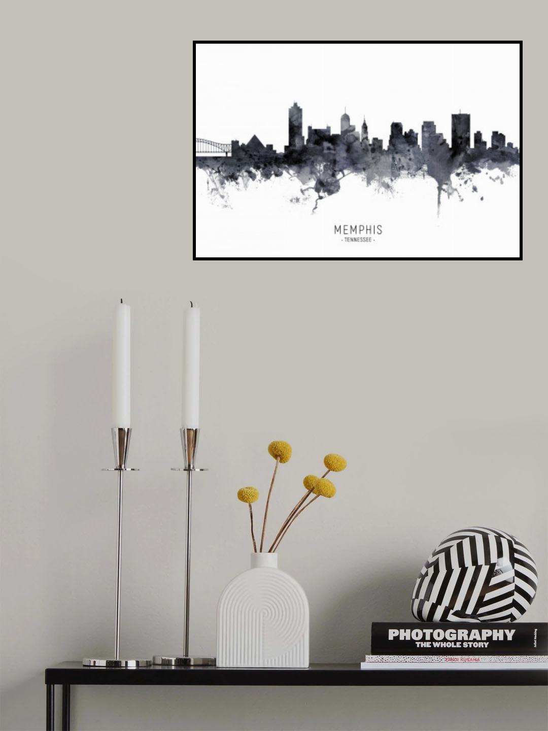 Memphis Tennessee Skyline Poster och Canvastavla