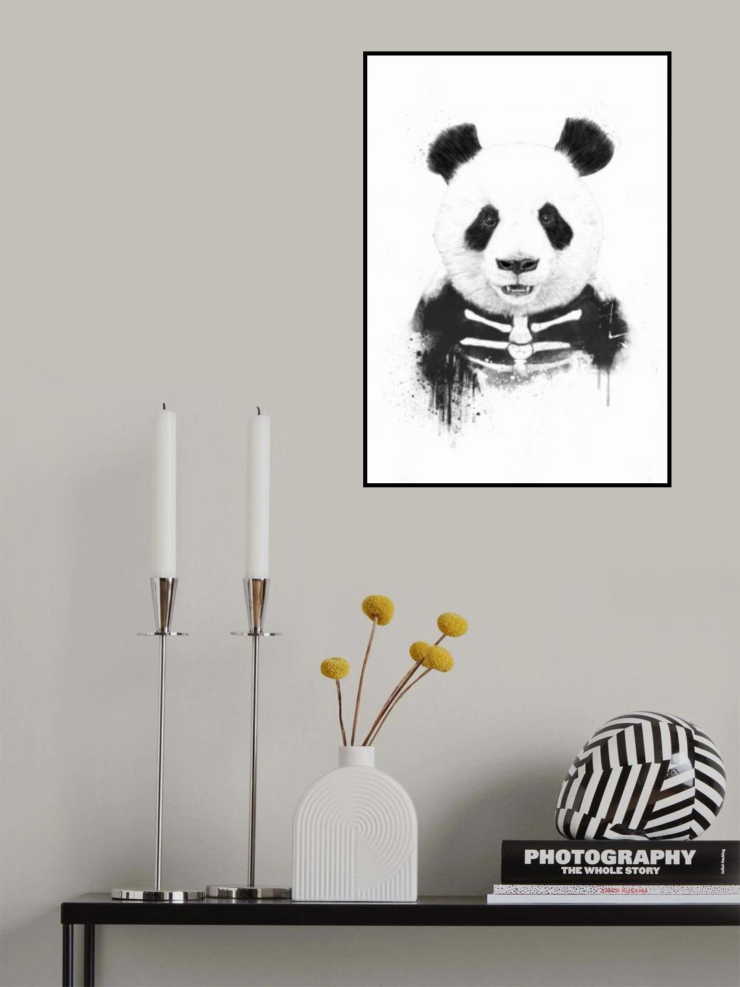 Zombie Panda Poster och Canvastavla