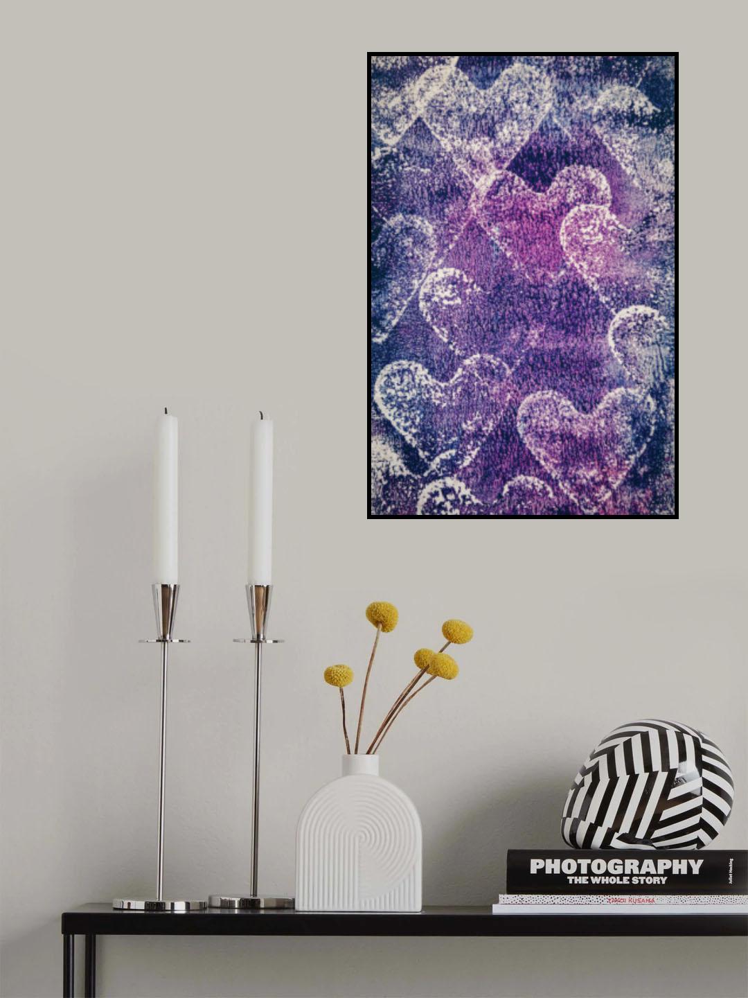 Painted Hearts Poster och Canvastavla