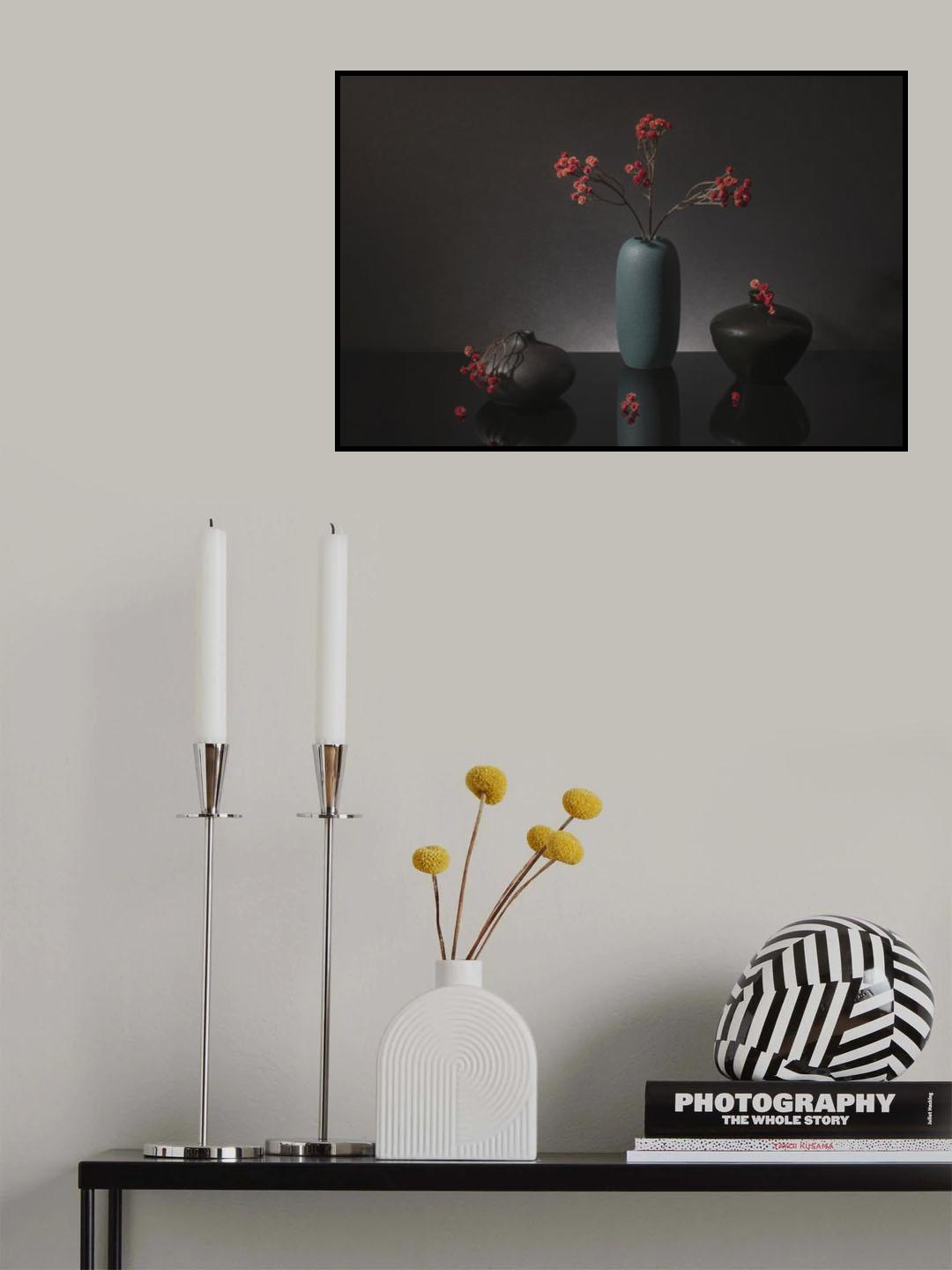 Red plum flowers Poster och Canvastavla
