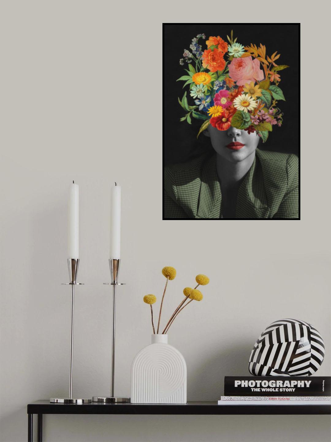 Green Vintage Bouquet Poster och Canvastavla