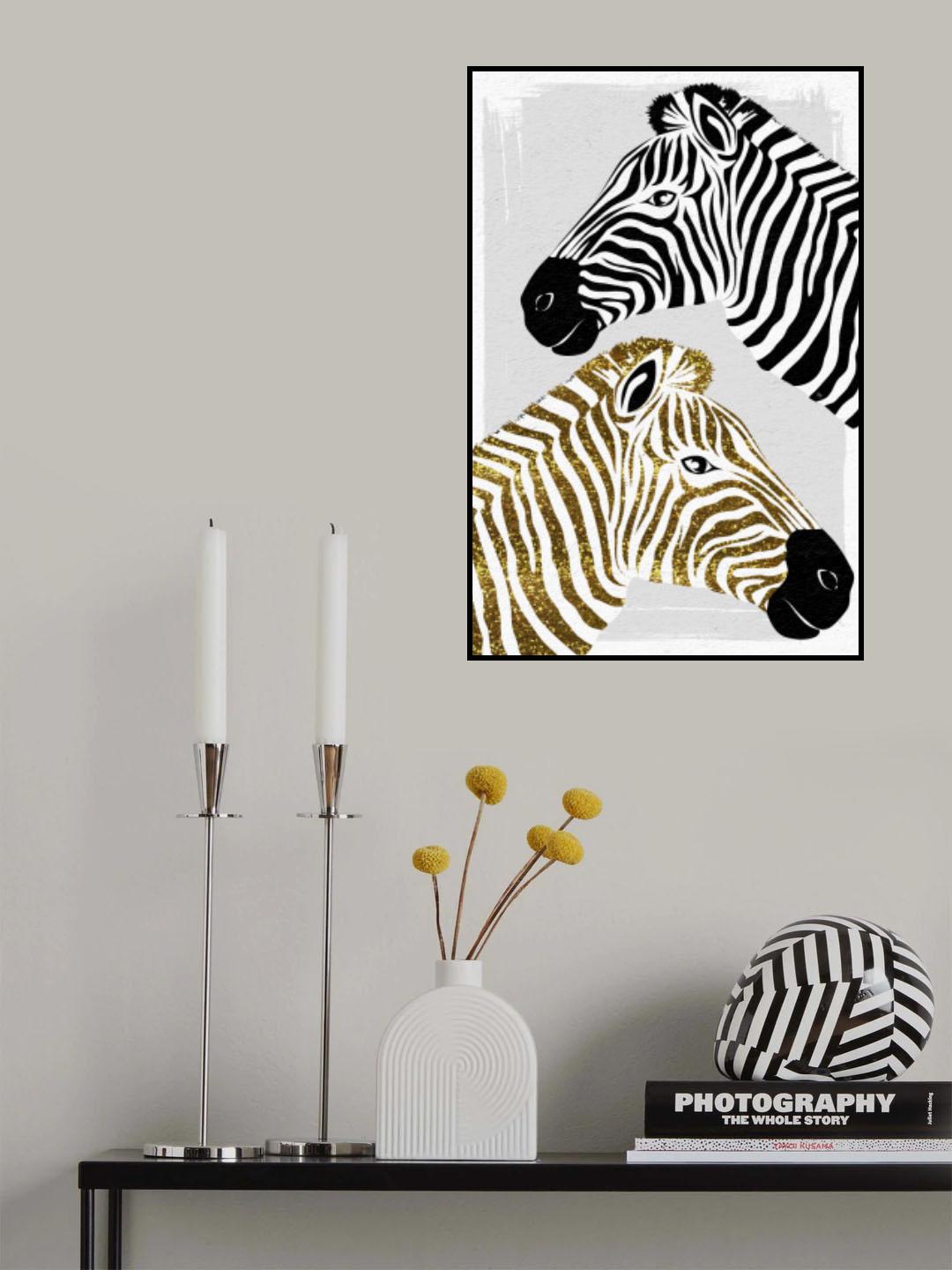 Pretty Zebras Poster och Canvastavla