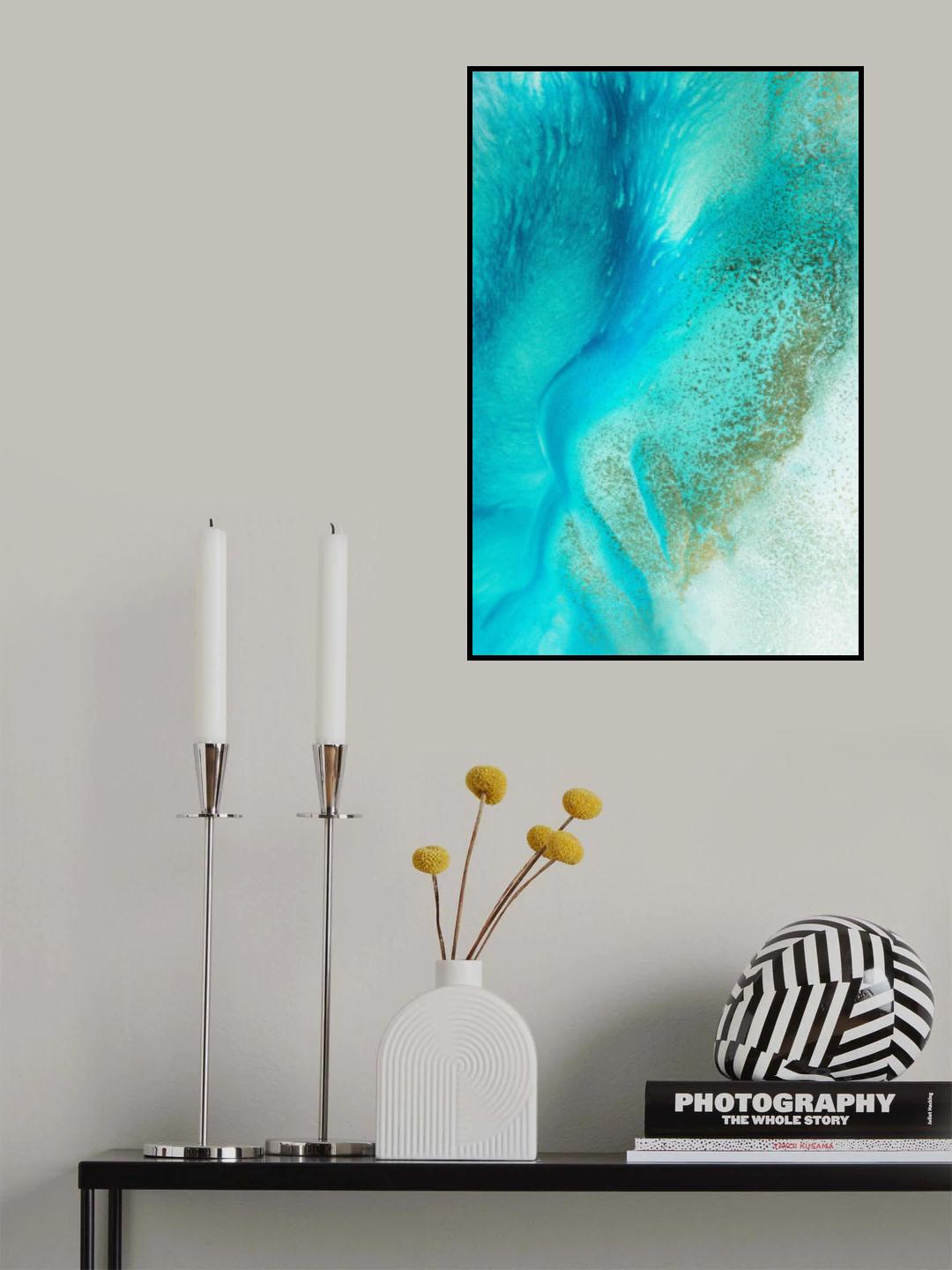 Turquoise Tranquility Tif 2 Poster och Canvastavla