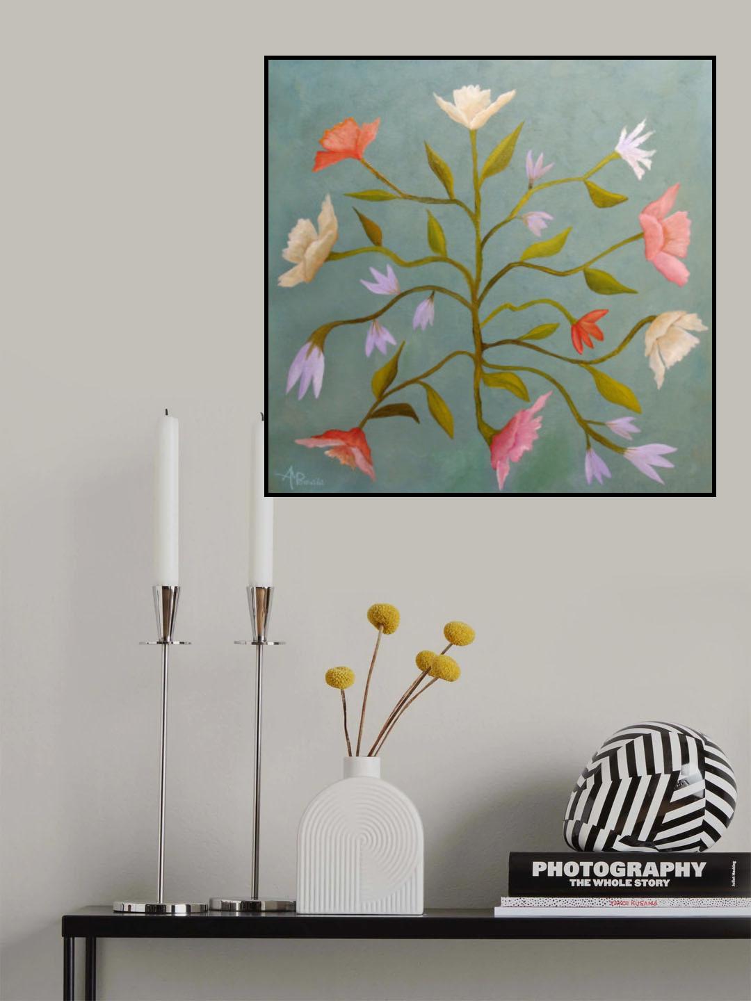 Flowers In Suspense Poster och Canvastavla