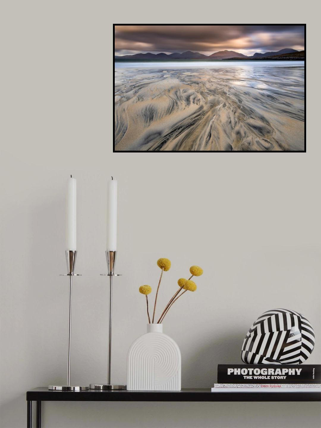 A morning of autumn at Luskentyre Poster och Canvastavla