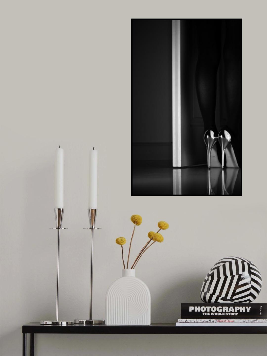 black + white + door Poster och Canvastavla