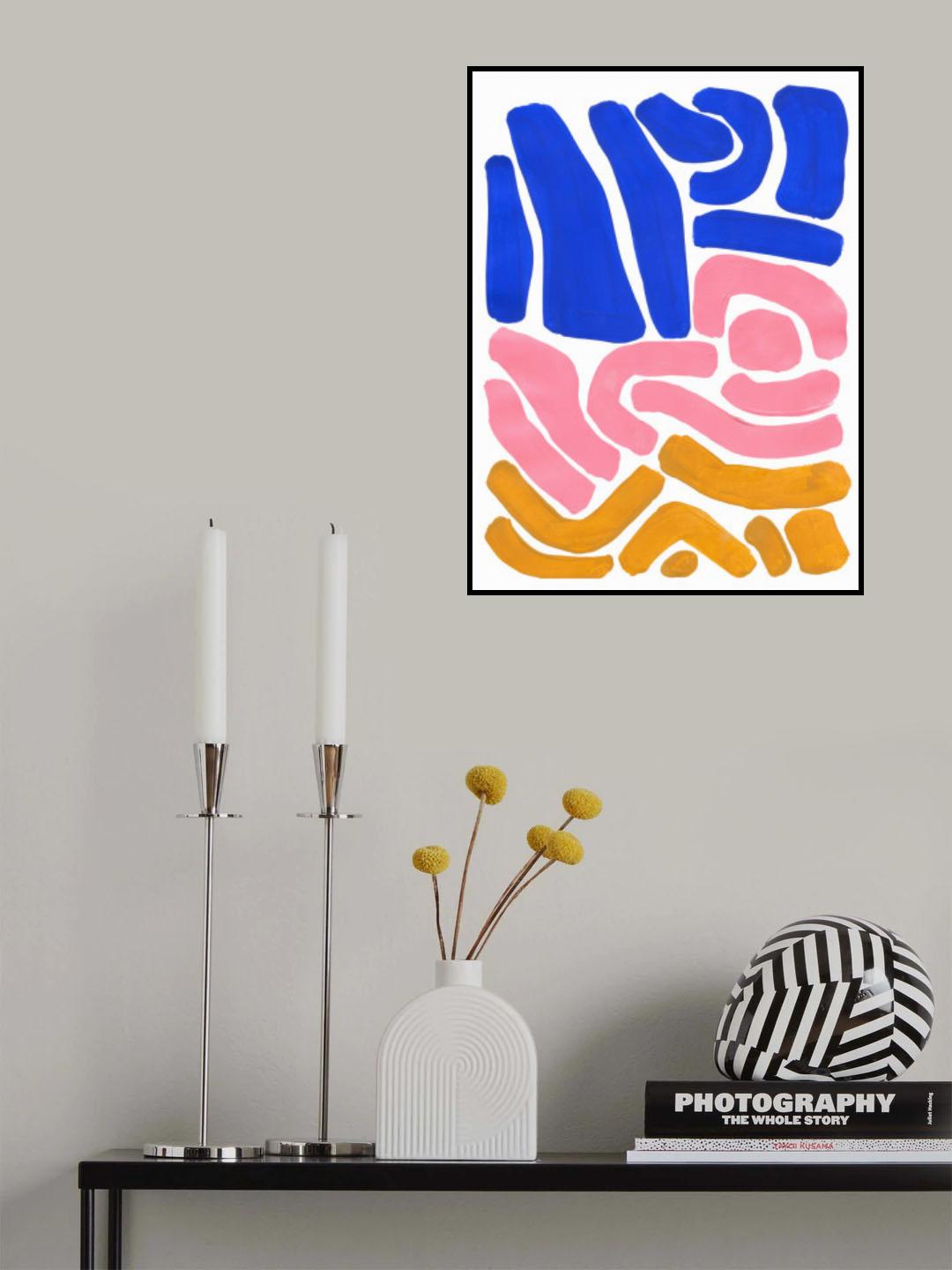 Pastel Tribal Maze Poster och Canvastavla