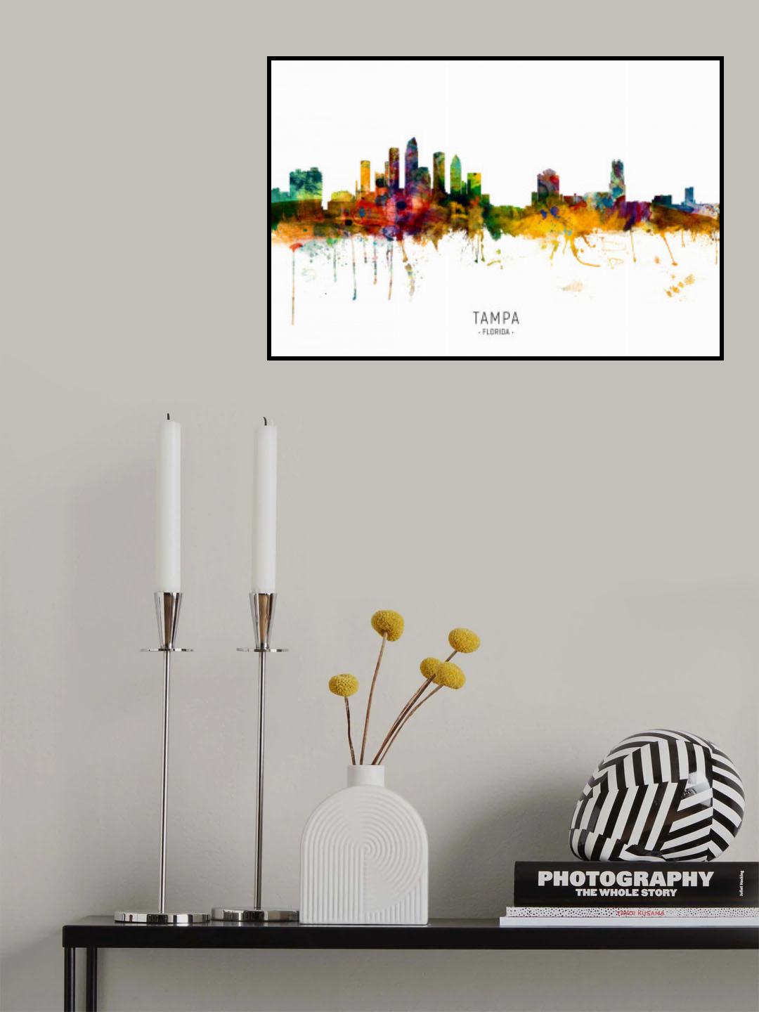 Tampa Florida Skyline Poster och Canvastavla