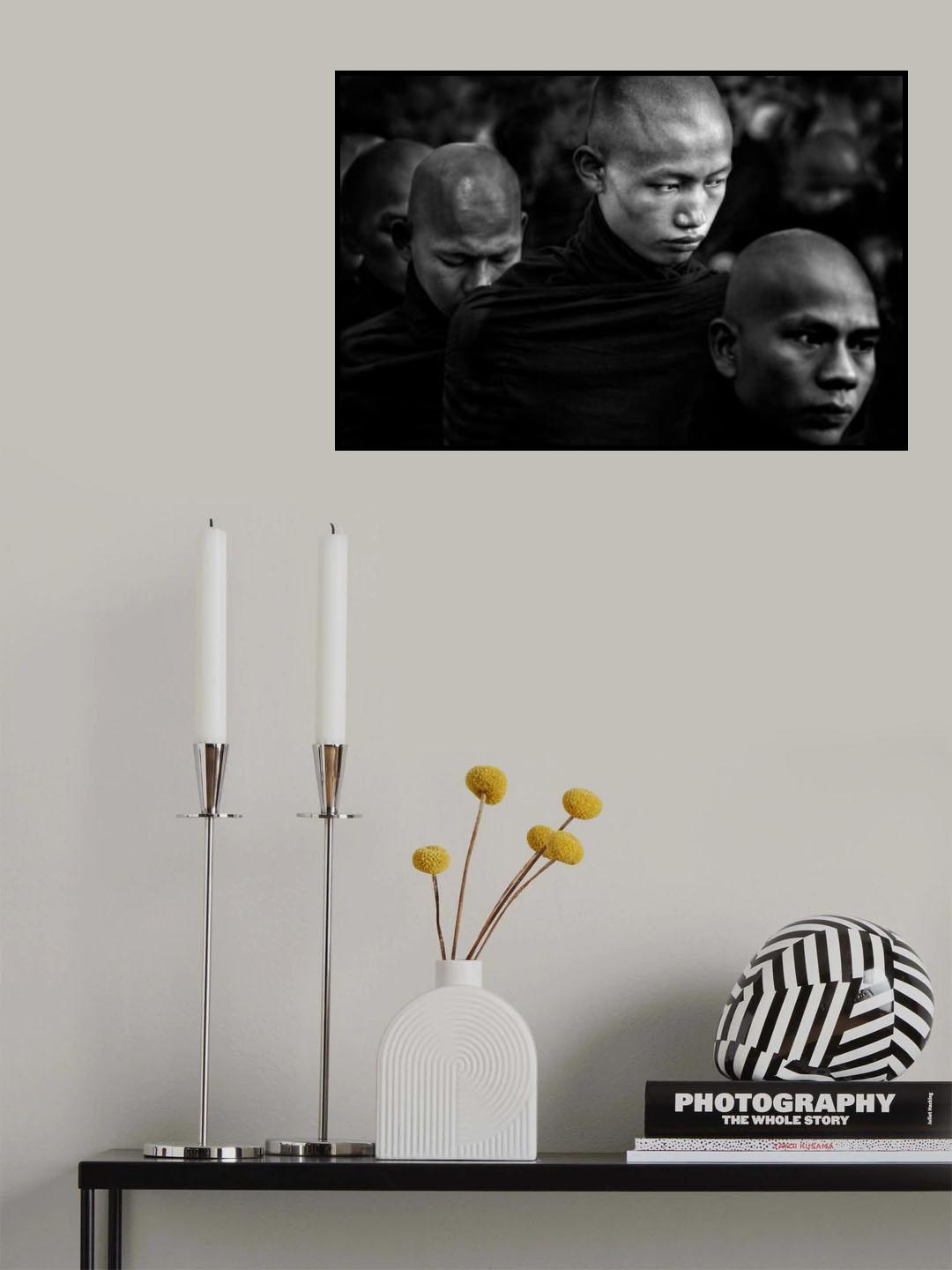 Monks in Mandalay Poster och Canvastavla