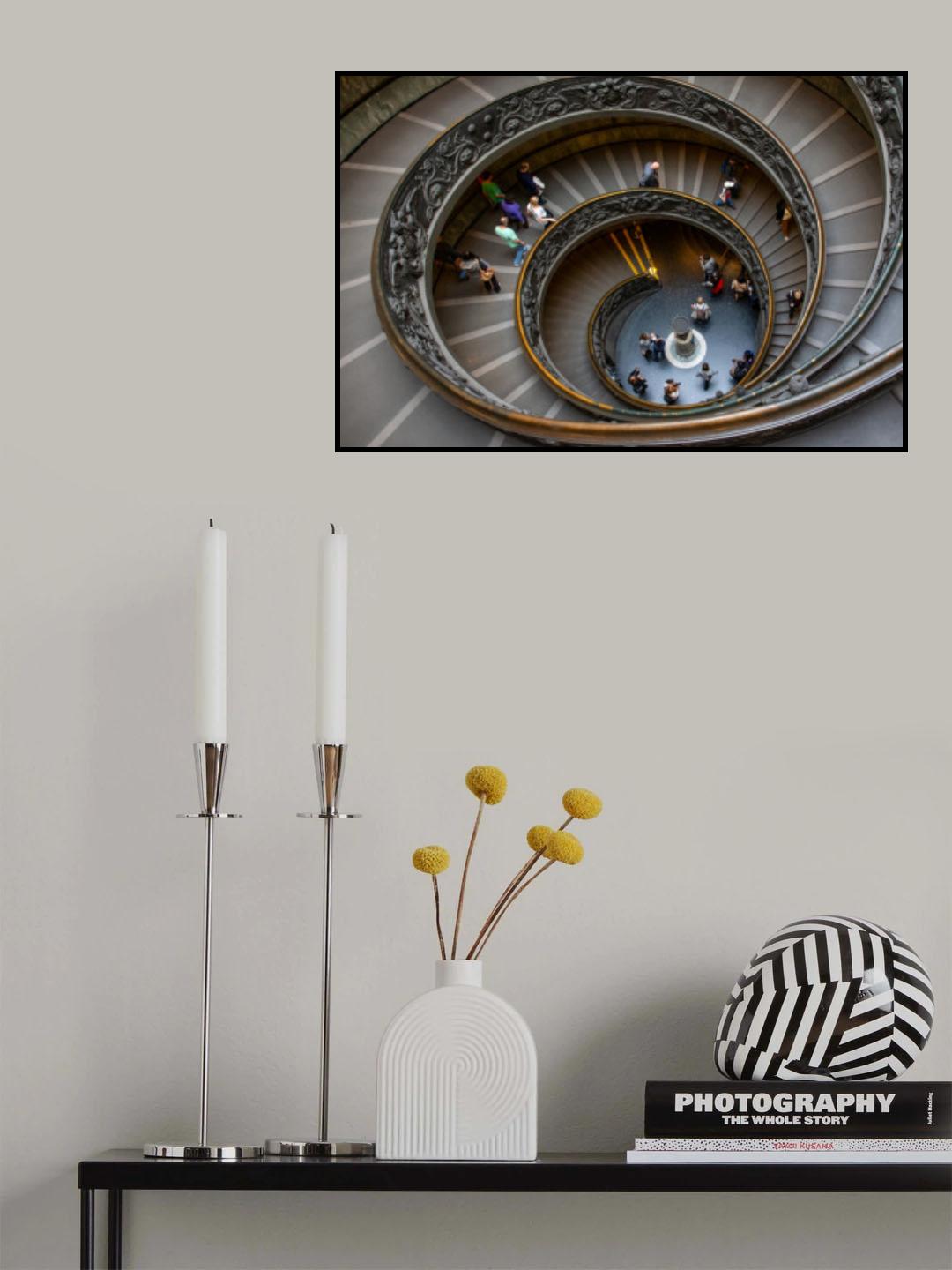 Sistine Chapel Stairs Poster och Canvastavla