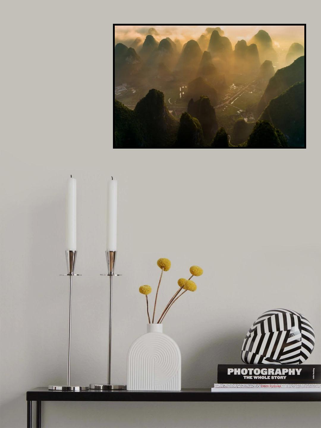 Guilin Sunrise Poster och Canvastavla