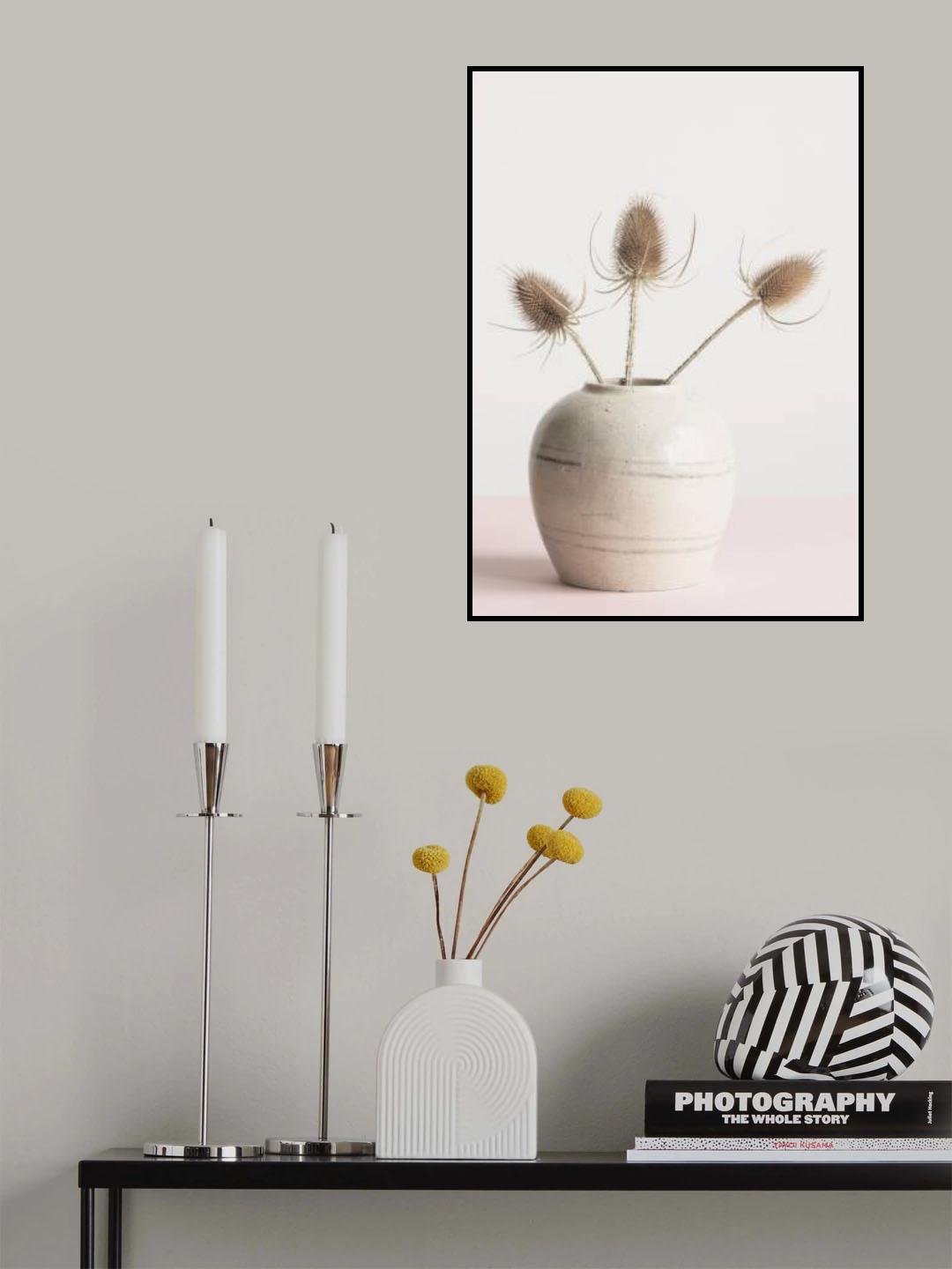 Dried flowers in vase Poster och Canvastavla