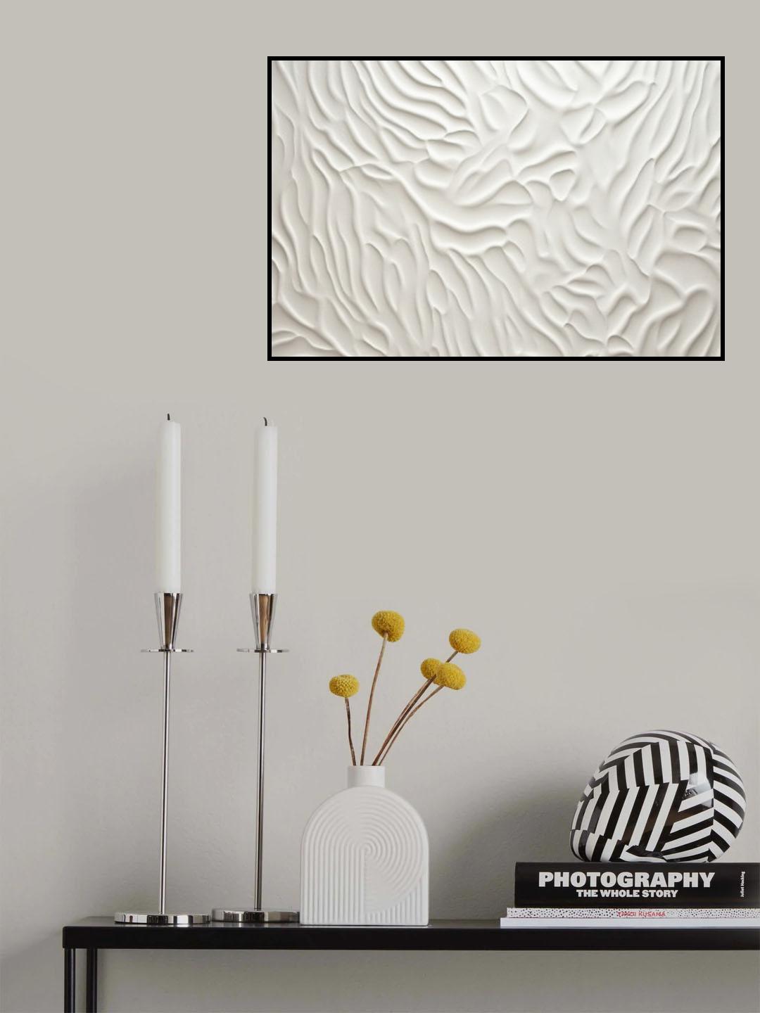 White Structure Paste Poster och Canvastavla