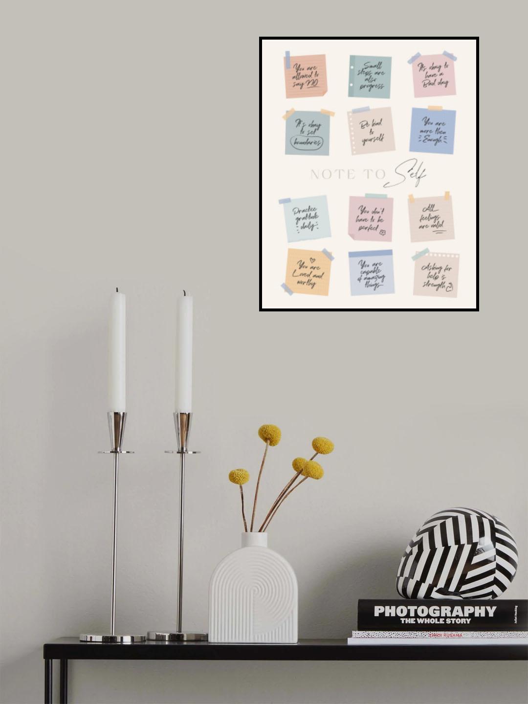 Note To Self Poster och Canvastavla