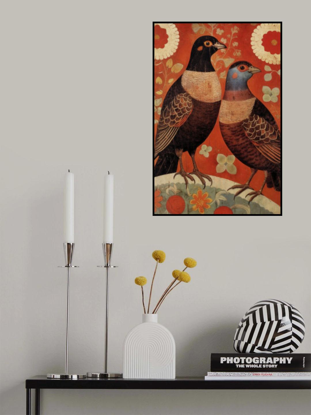 Nostalgic Birds Poster och Canvastavla
