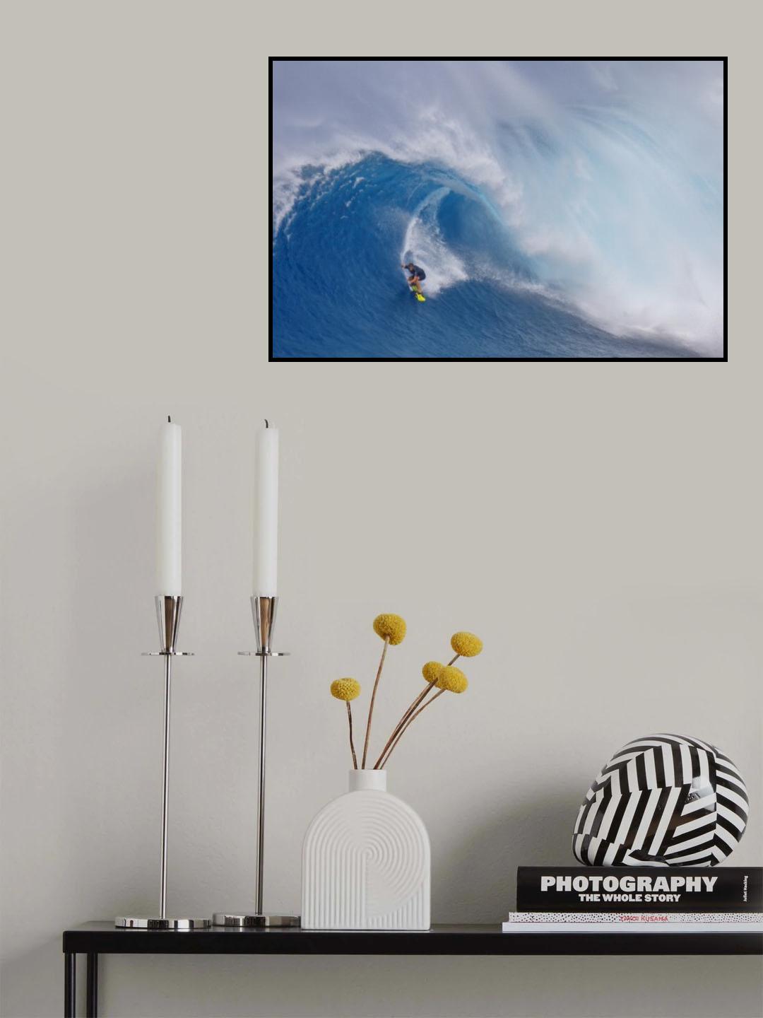 Surfing Jaws Poster och Canvastavla