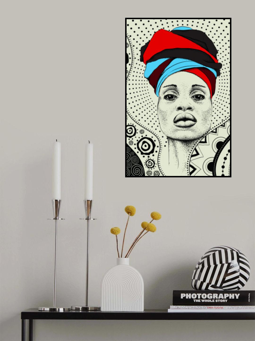 Abstract Minimal Strong Woman Poster och Canvastavla