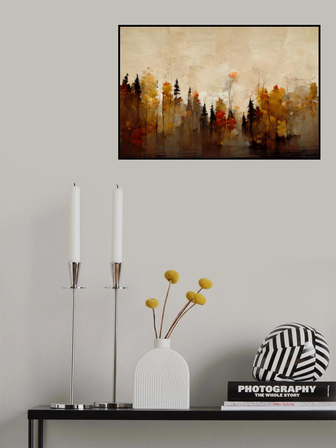 A Forest In Autumn Poster och Canvastavla