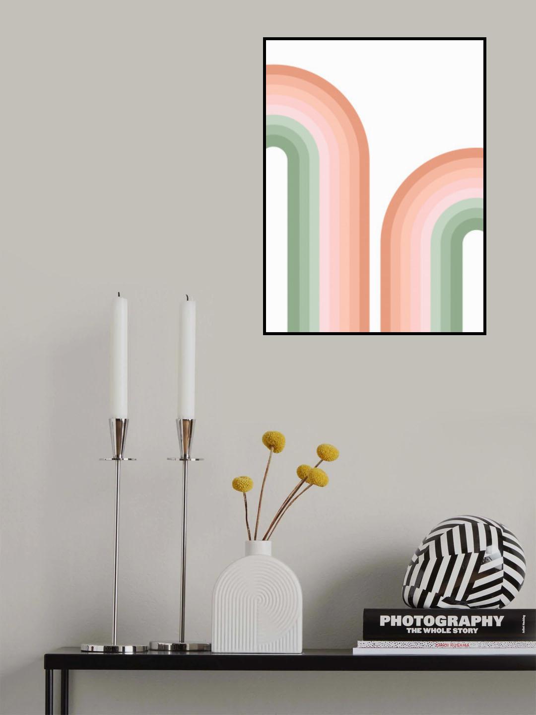 3x4 Aspectratio Pinkgreen32 Poster och Canvastavla