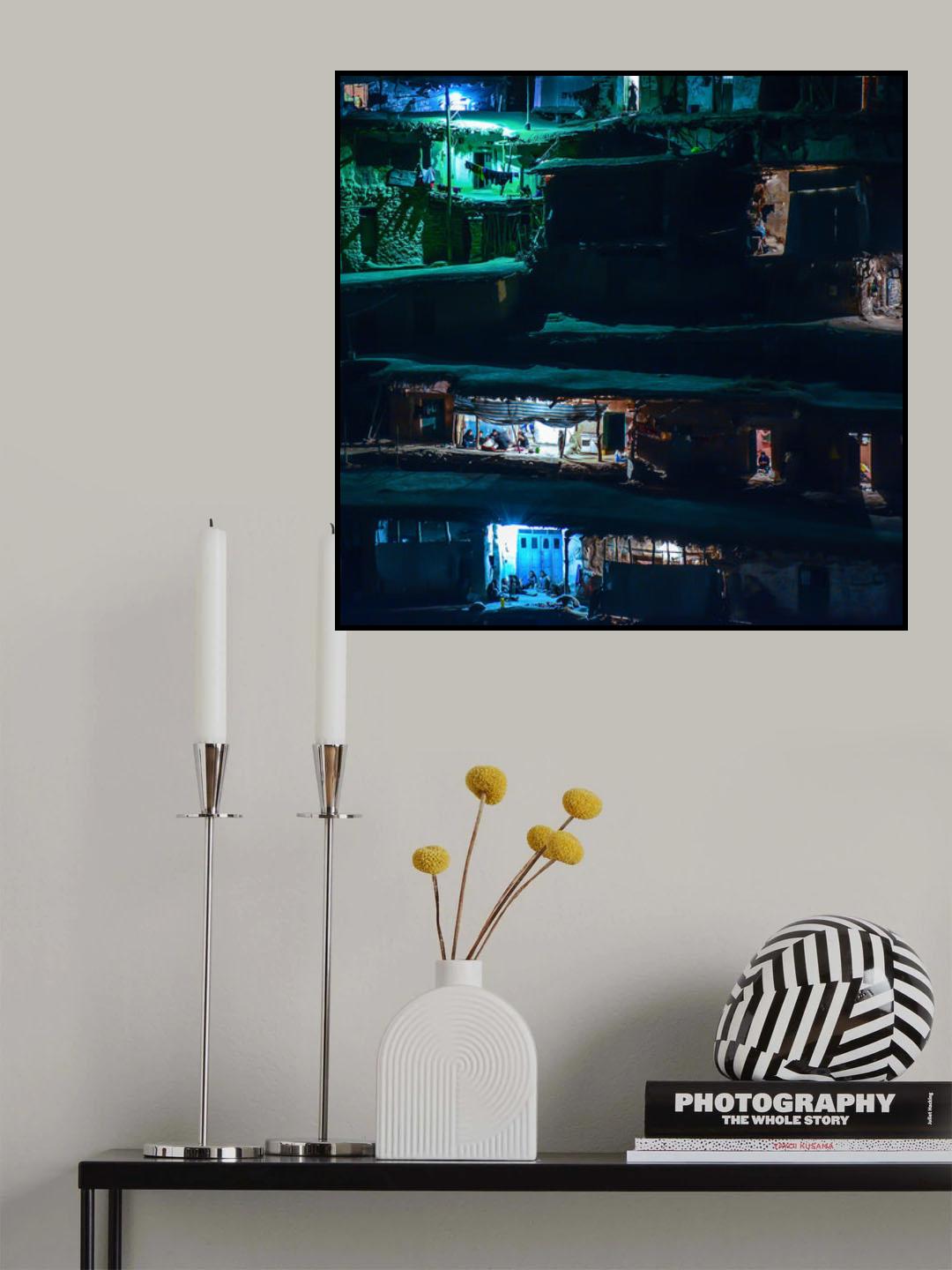 Night in the village 2 Poster och Canvastavla