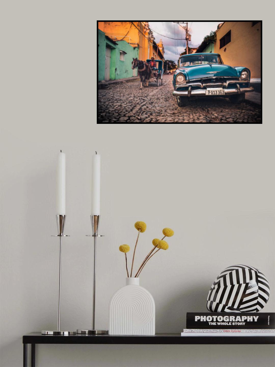 Sunset streets of Trinidad Poster och Canvastavla