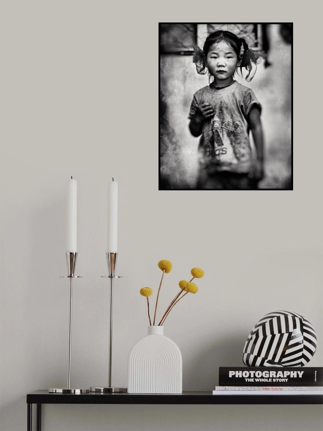 girl with hair bows Poster och Canvastavla
