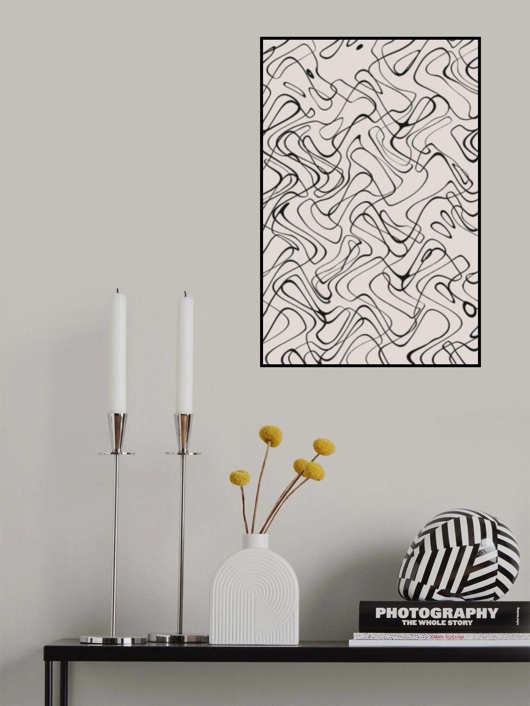 Thin Wild Line Pattern Poster och Canvastavla