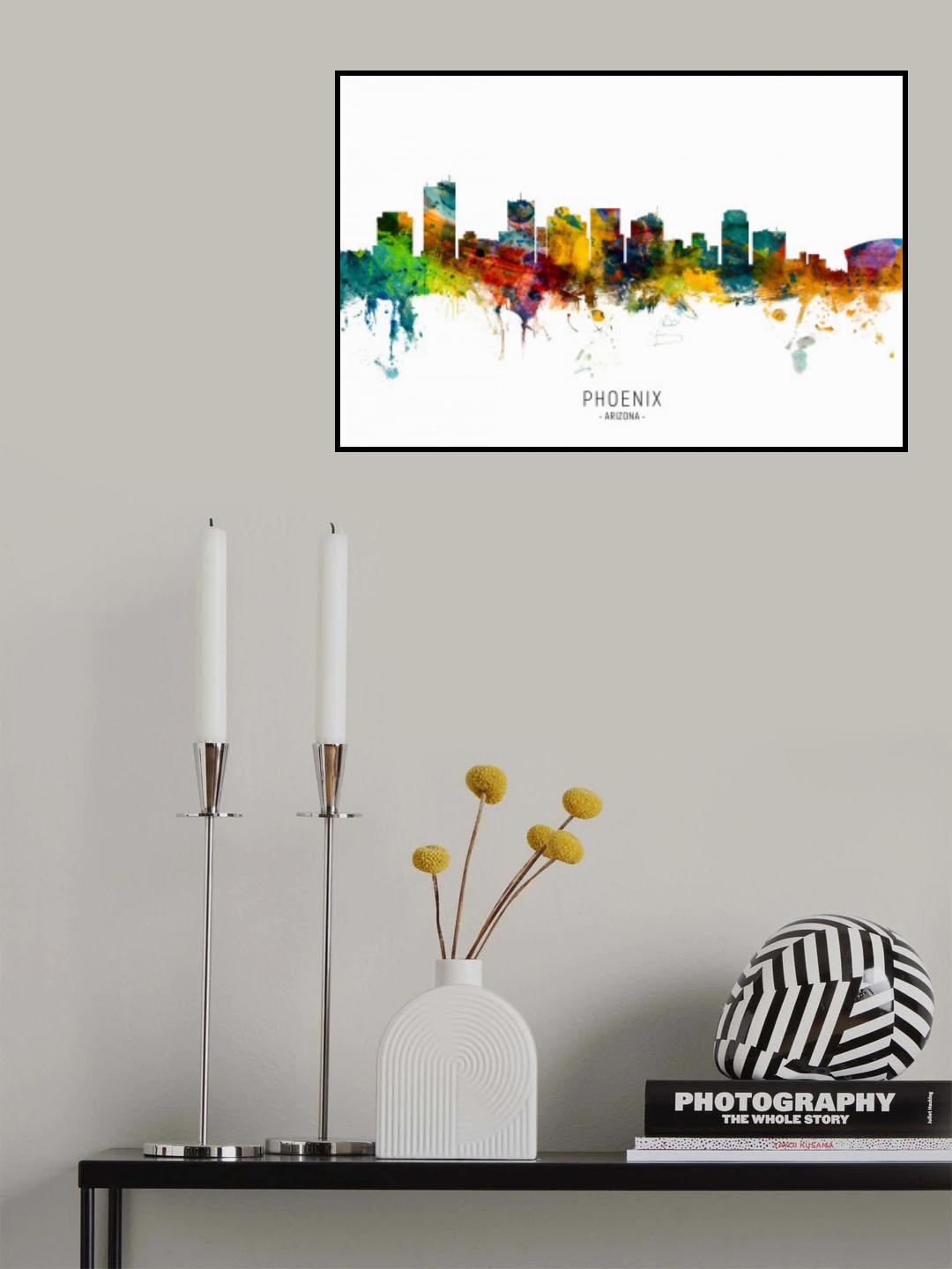 Phoenix Arizona Skyline Poster och Canvastavla