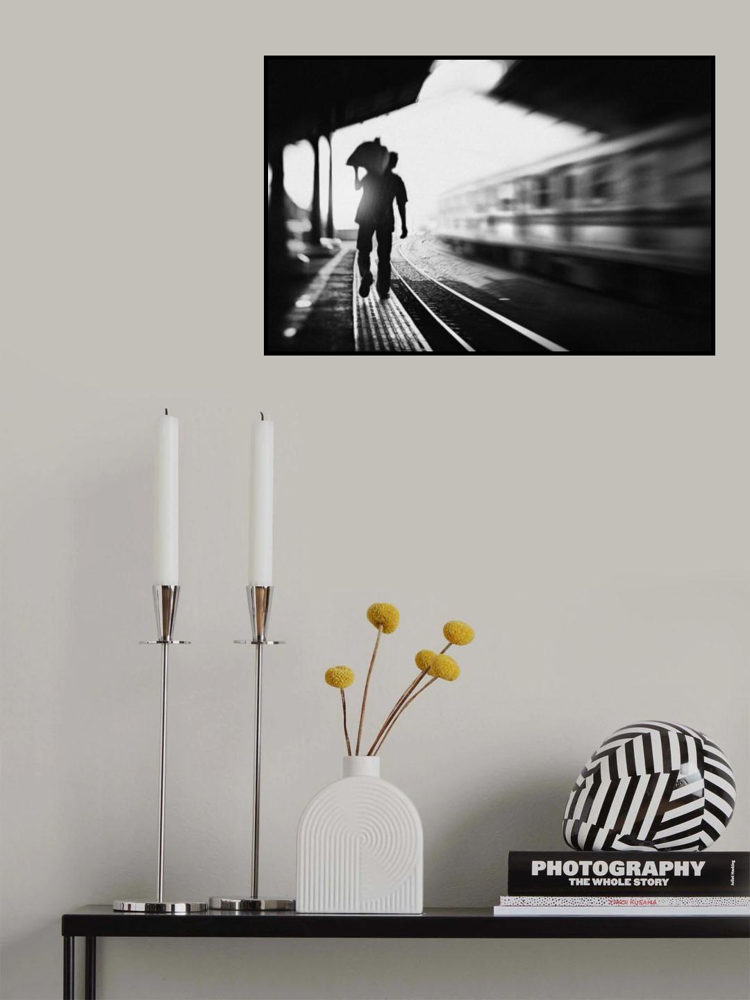 at the station series: 4/5. trader & train Poster och Canvastavla