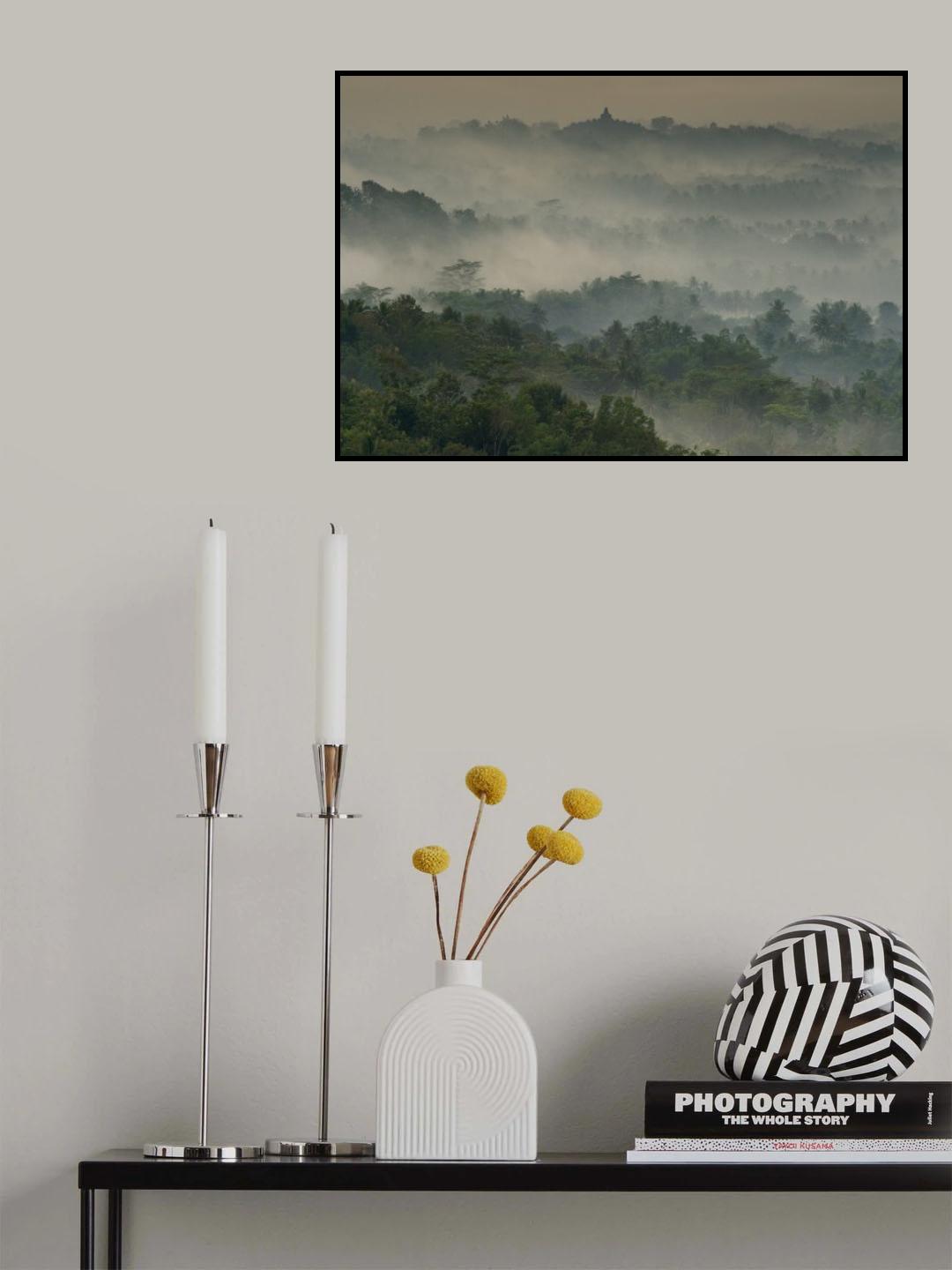 Temple in the Mist Poster och Canvastavla