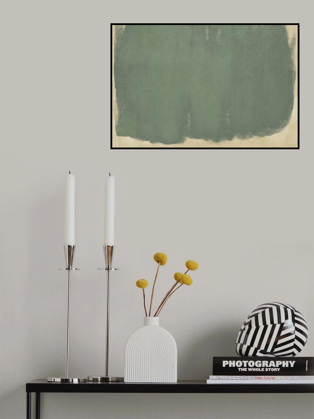 Minimal Abstract Green 01 Poster och Canvastavla
