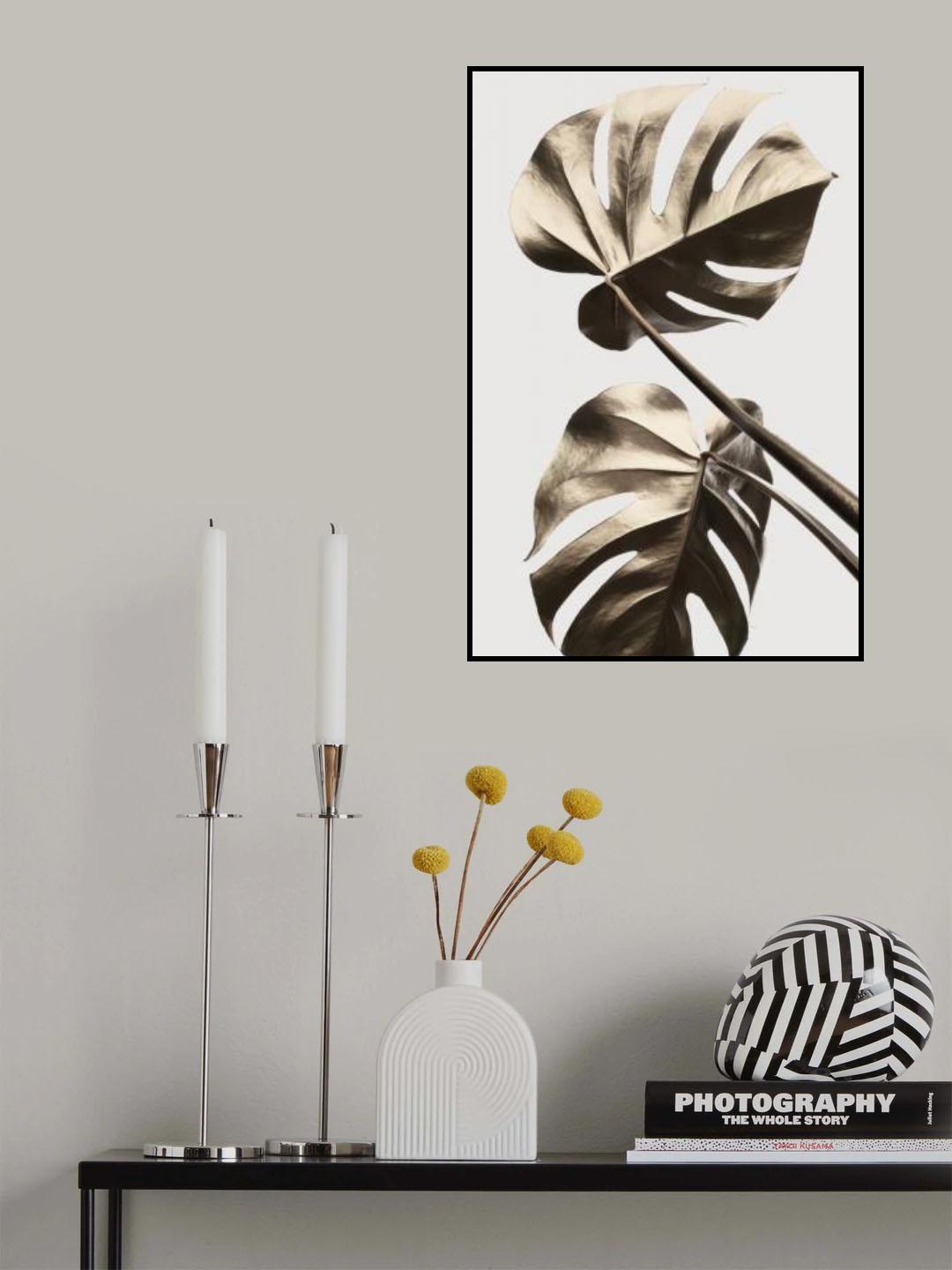 Monstera Gold 08 Poster och Canvastavla