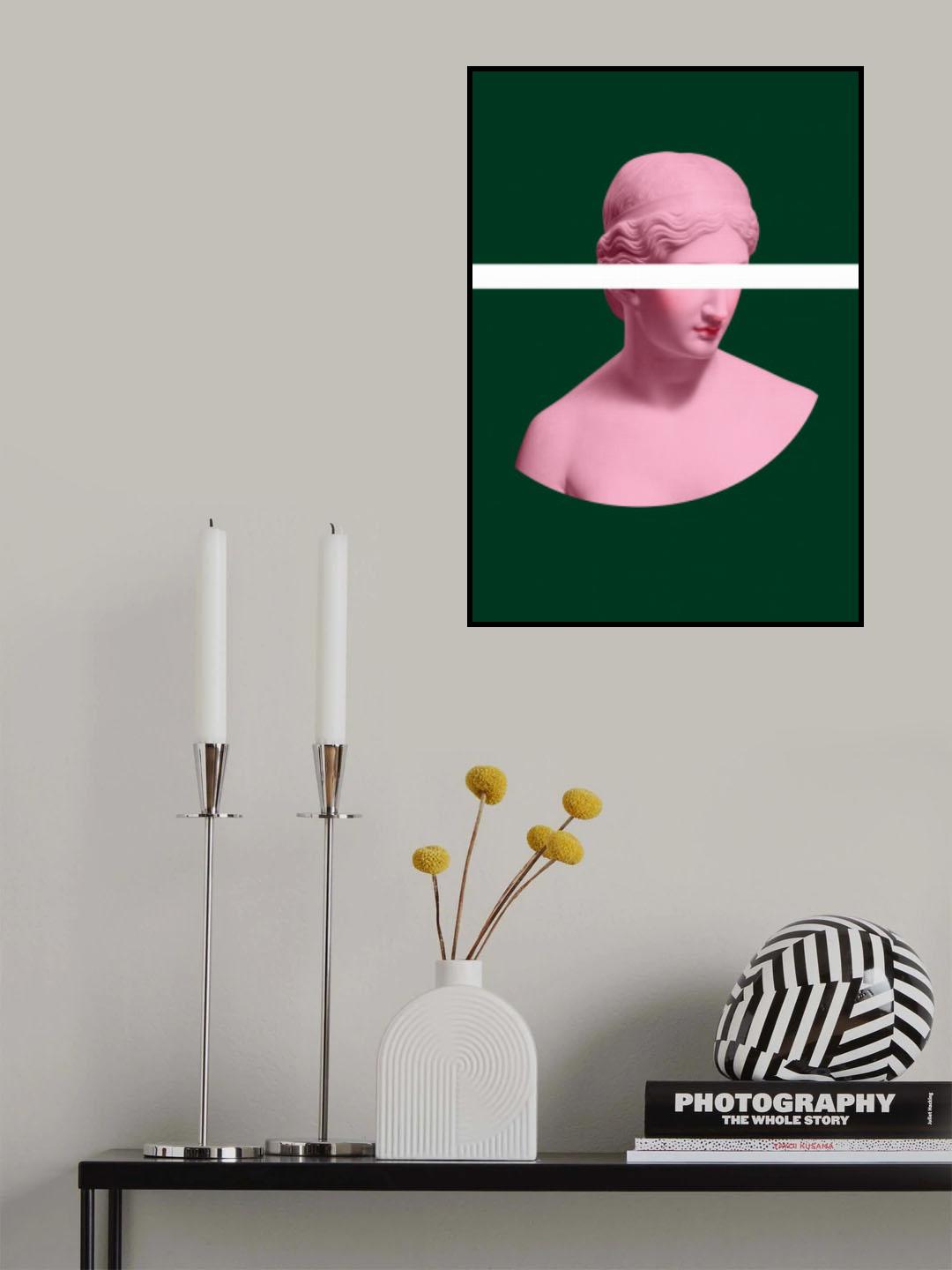 Pink and Green Artemis Poster och Canvastavla