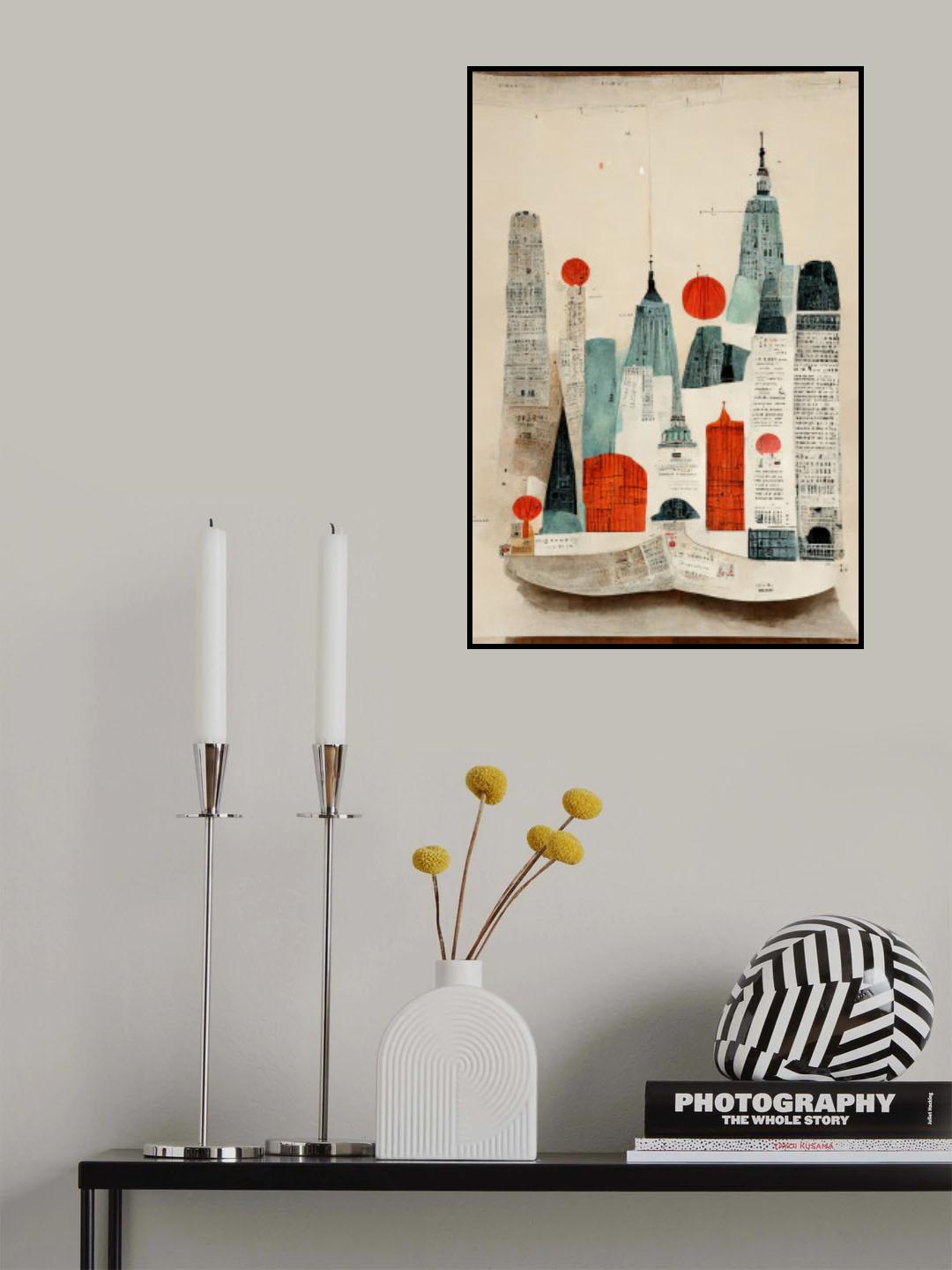 The Paper City Poster och Canvastavla