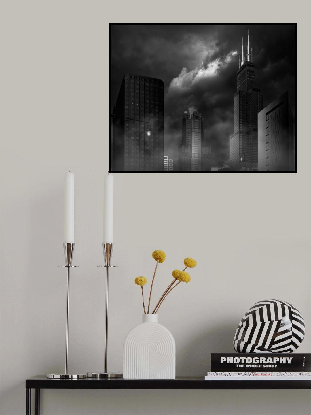 Chicago Storm Poster och Canvastavla