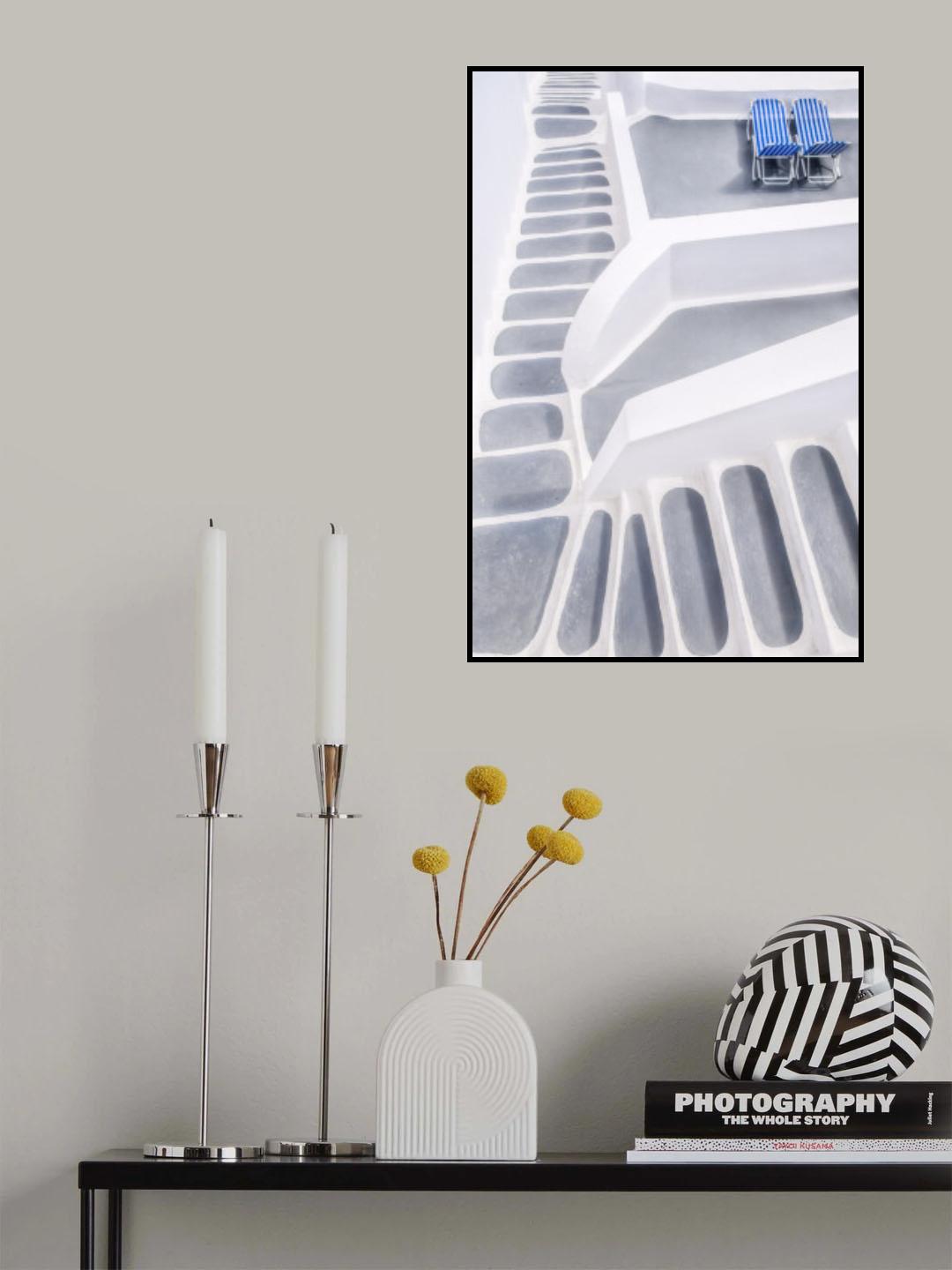 steps and sun loungers Poster och Canvastavla