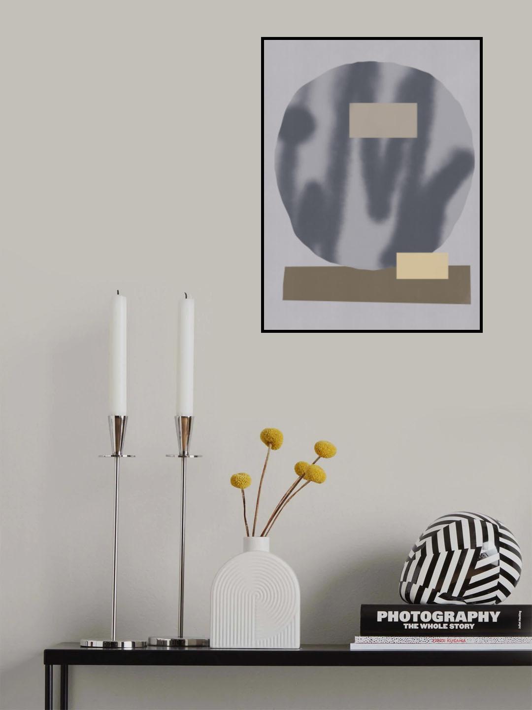 Geometric in grey Poster och Canvastavla