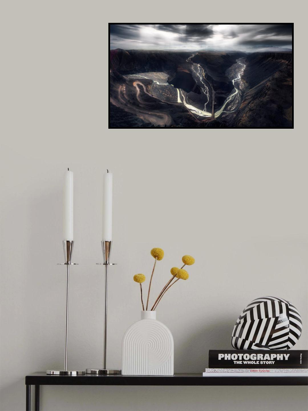 Dragons in the mountains Poster och Canvastavla