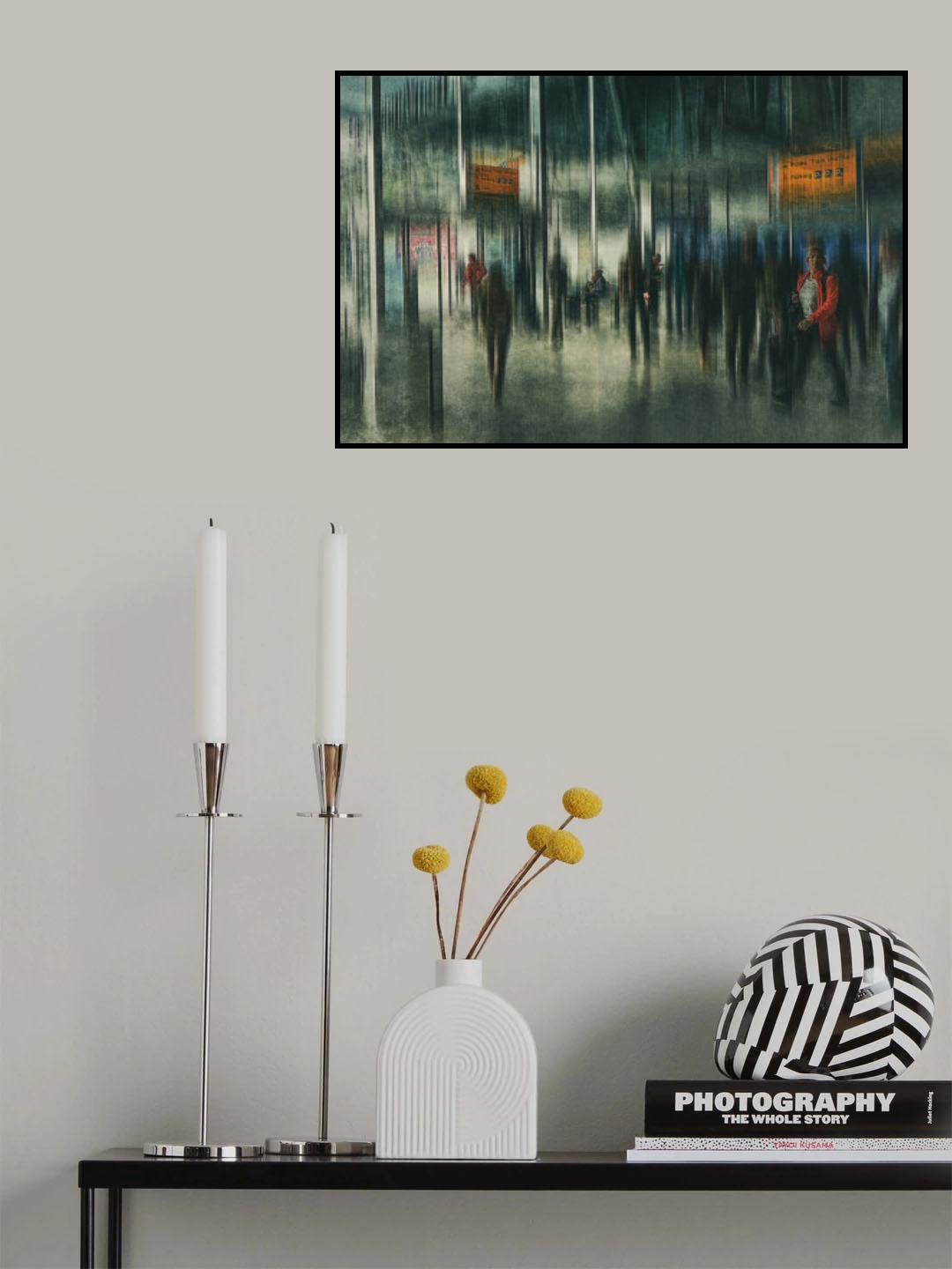 Lady in red Poster och Canvastavla