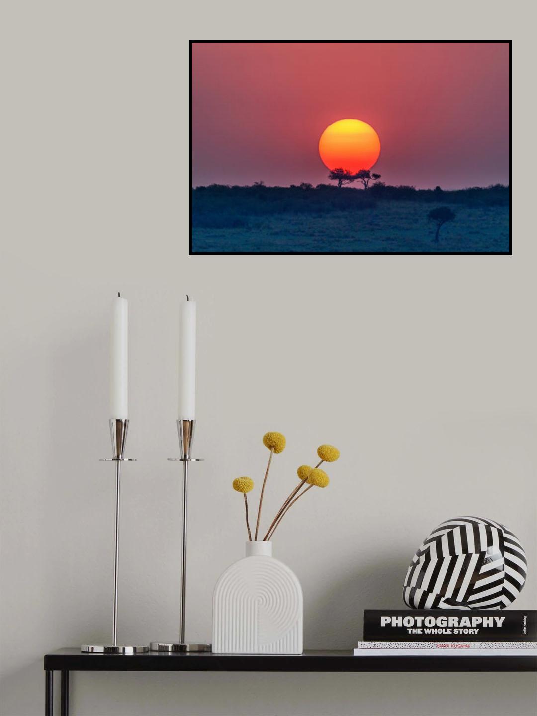 Equatorial sunset Poster och Canvastavla
