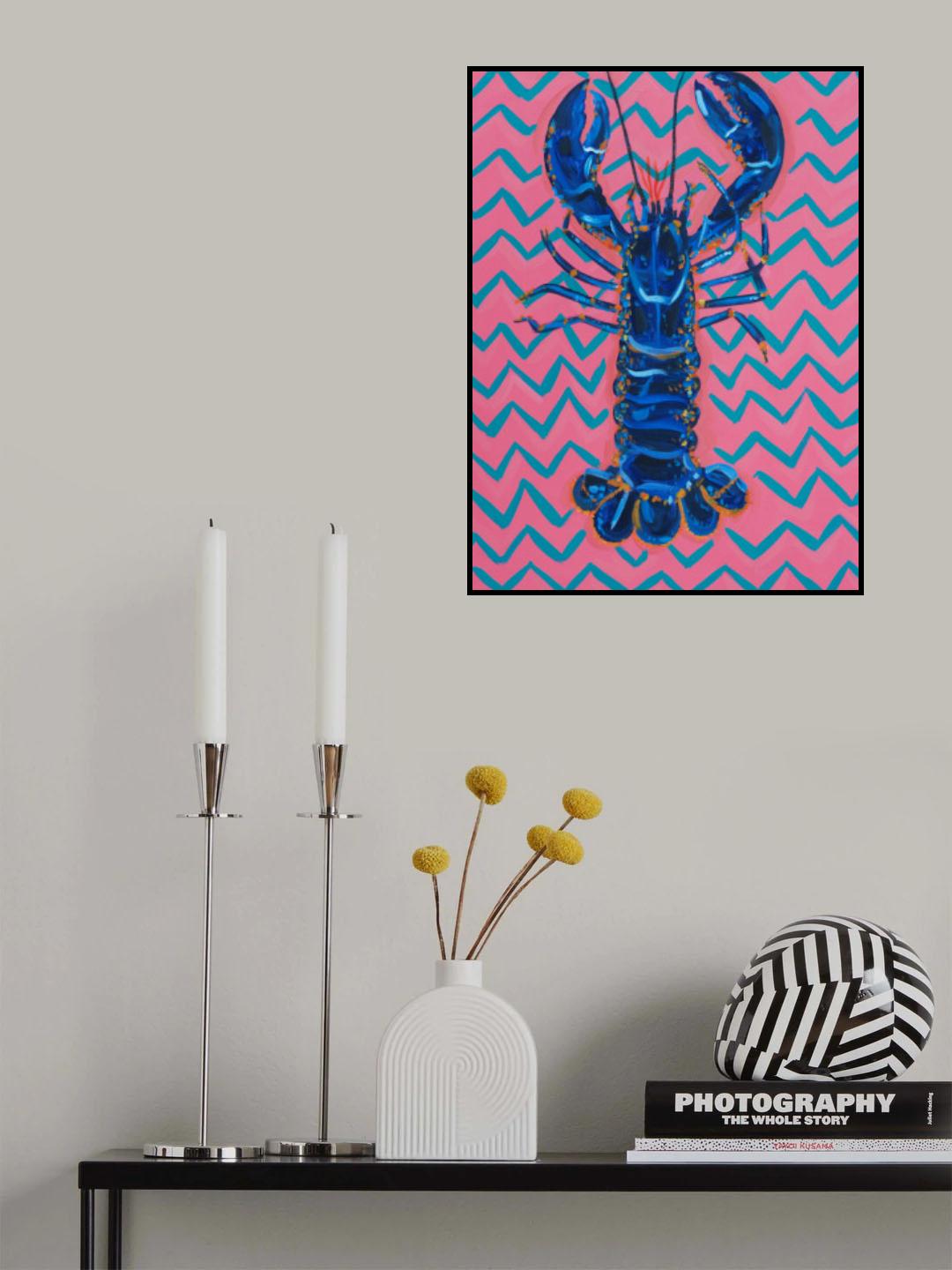Lobster On Zigzag Poster och Canvastavla