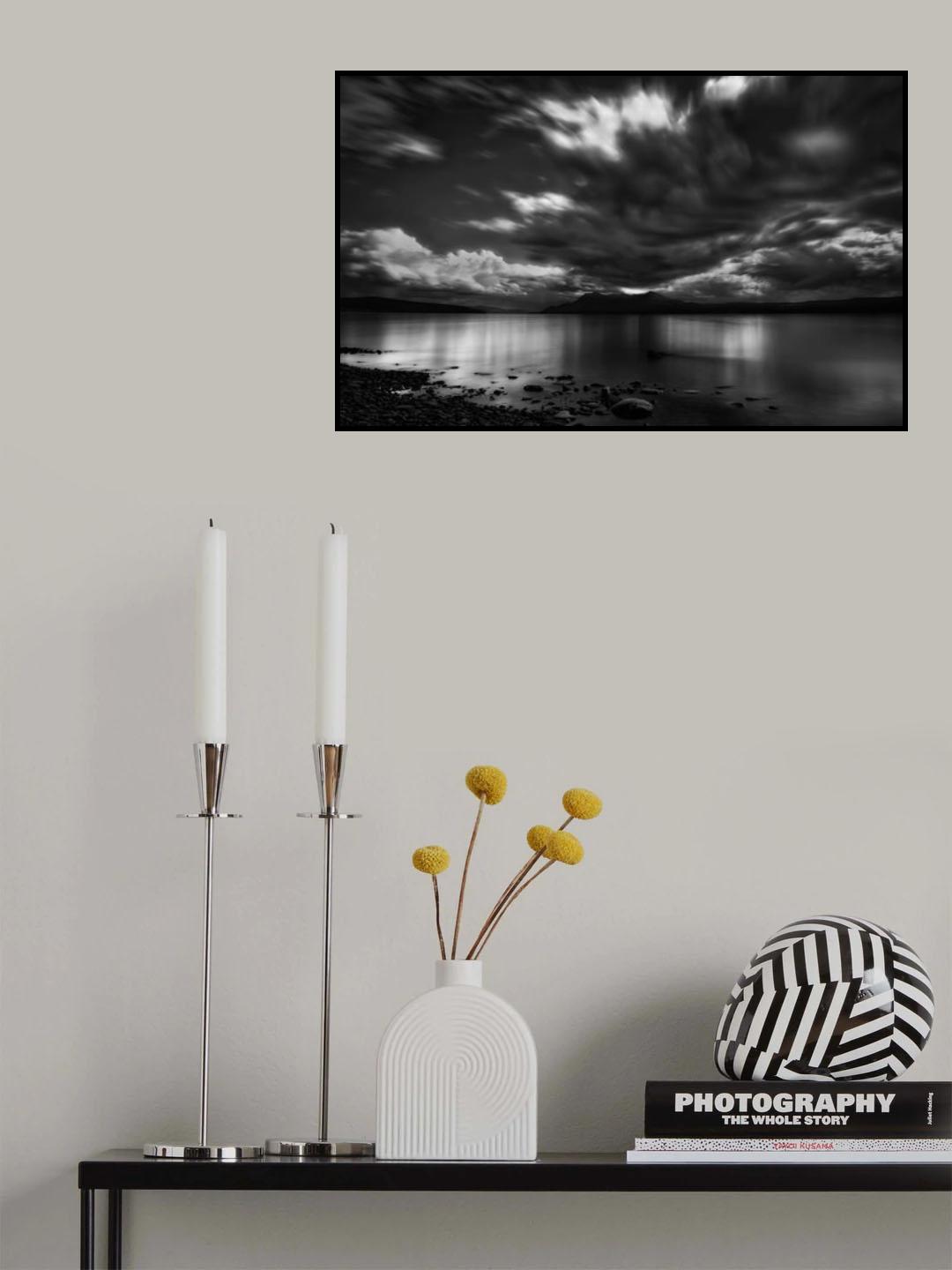 Sunset over Kluane Lake Poster och Canvastavla