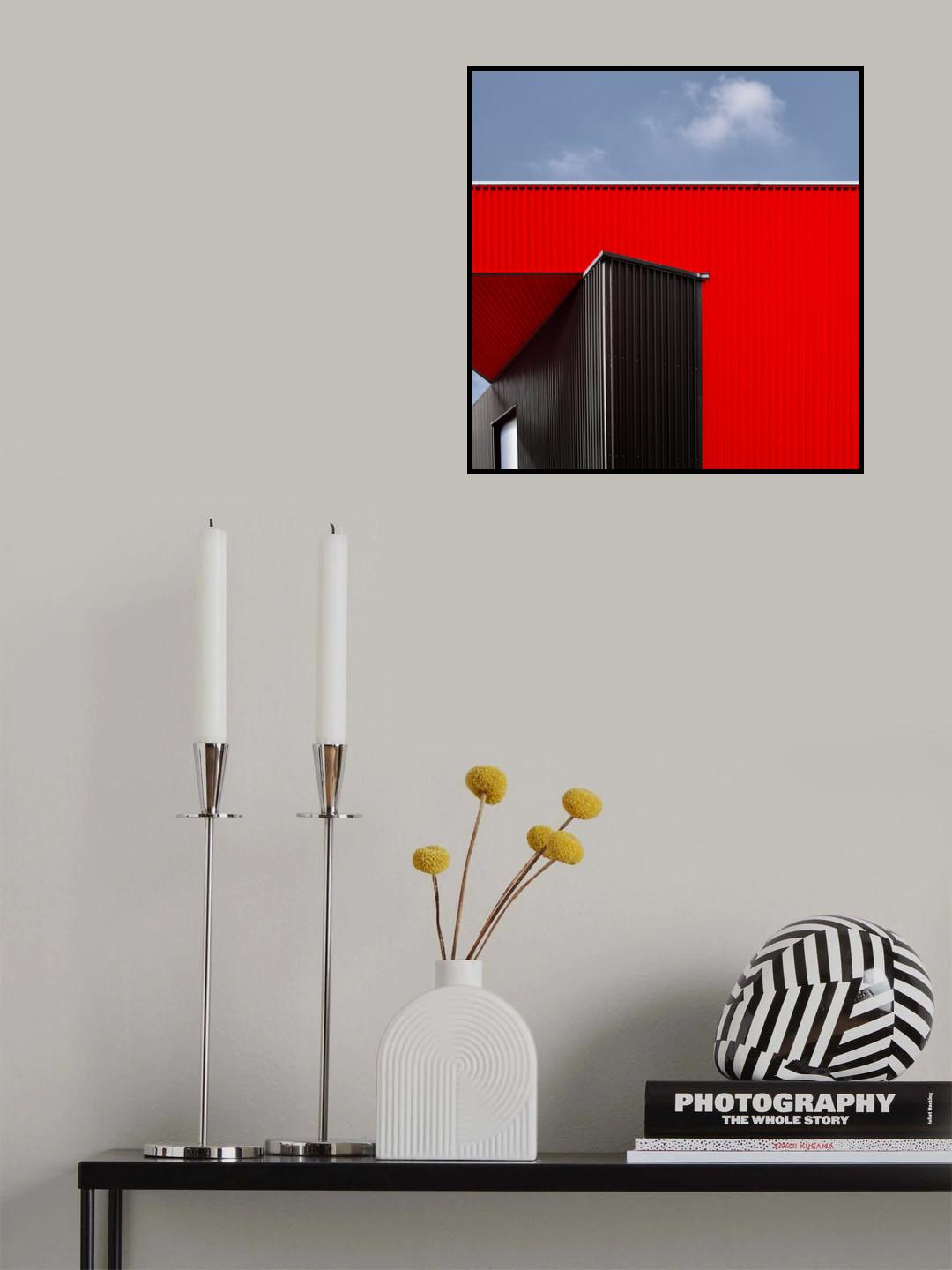 Black/Red. Poster och Canvastavla